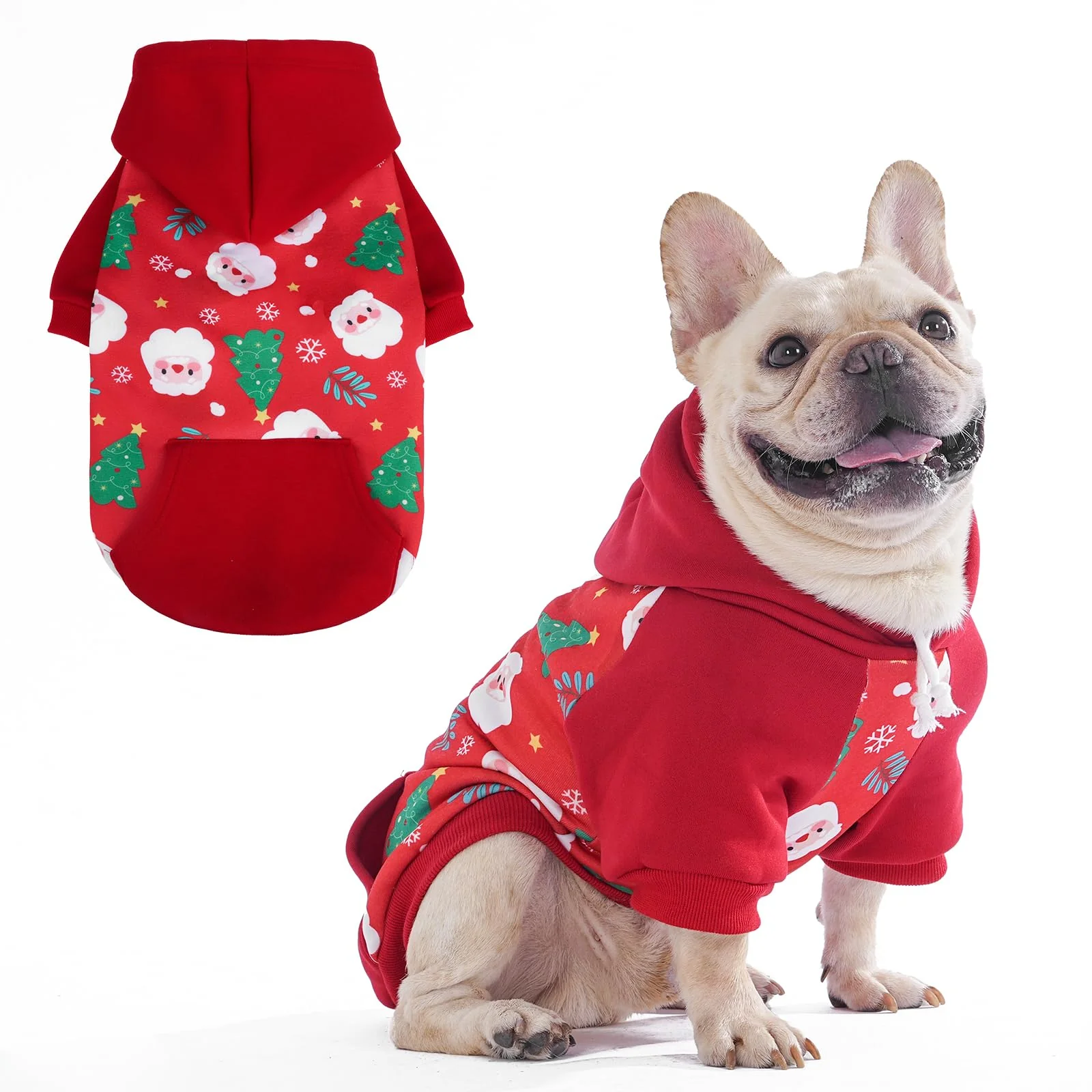 Easy-to-Use KOOLTAIL Christmas Dog Hoodie for Small to Large Dogs – Warm Winter Coat with Leash Hole Exceptional