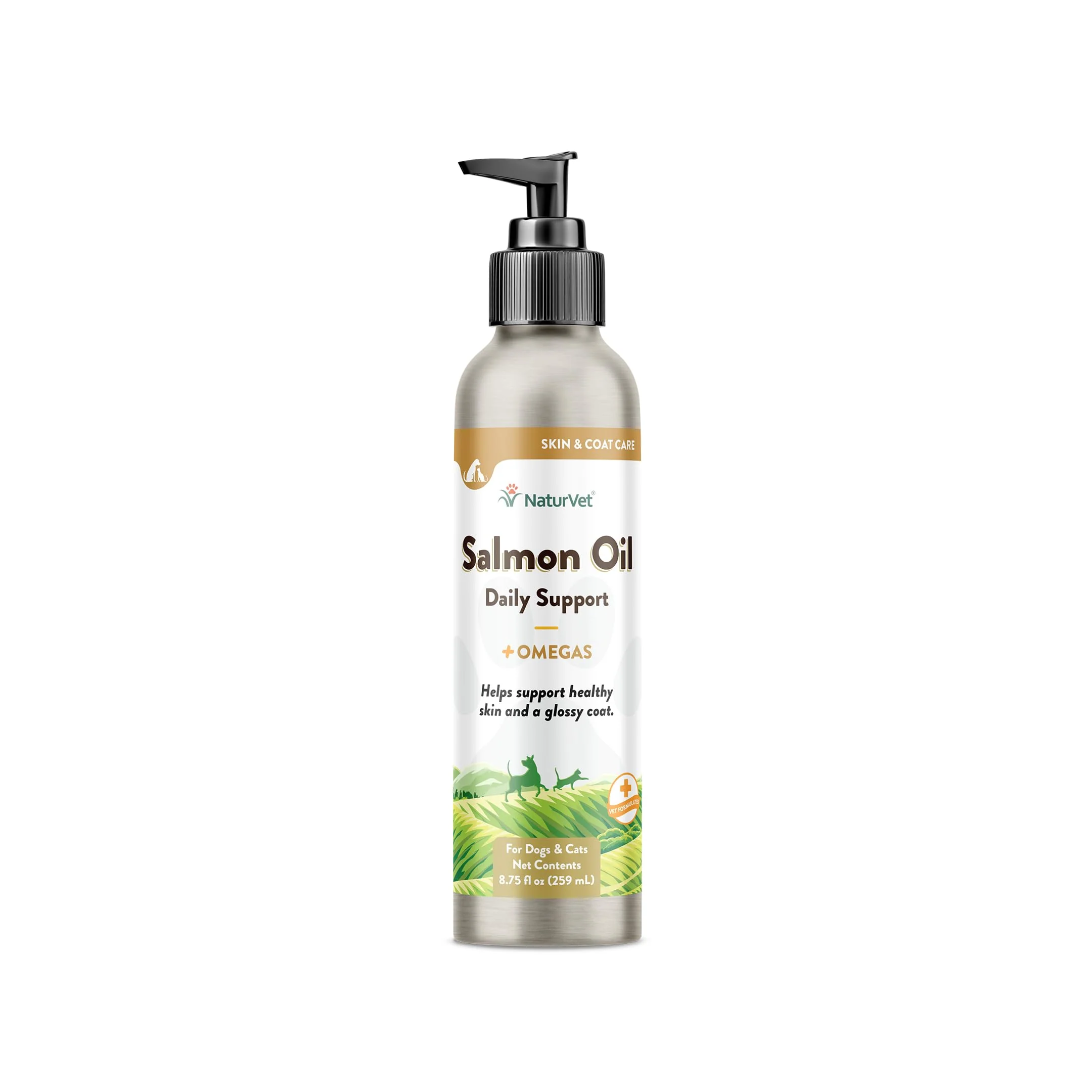 Comfortable NaturVet Salmon Oil Skin Coat Plus Omegas for Dogs Cats Pure