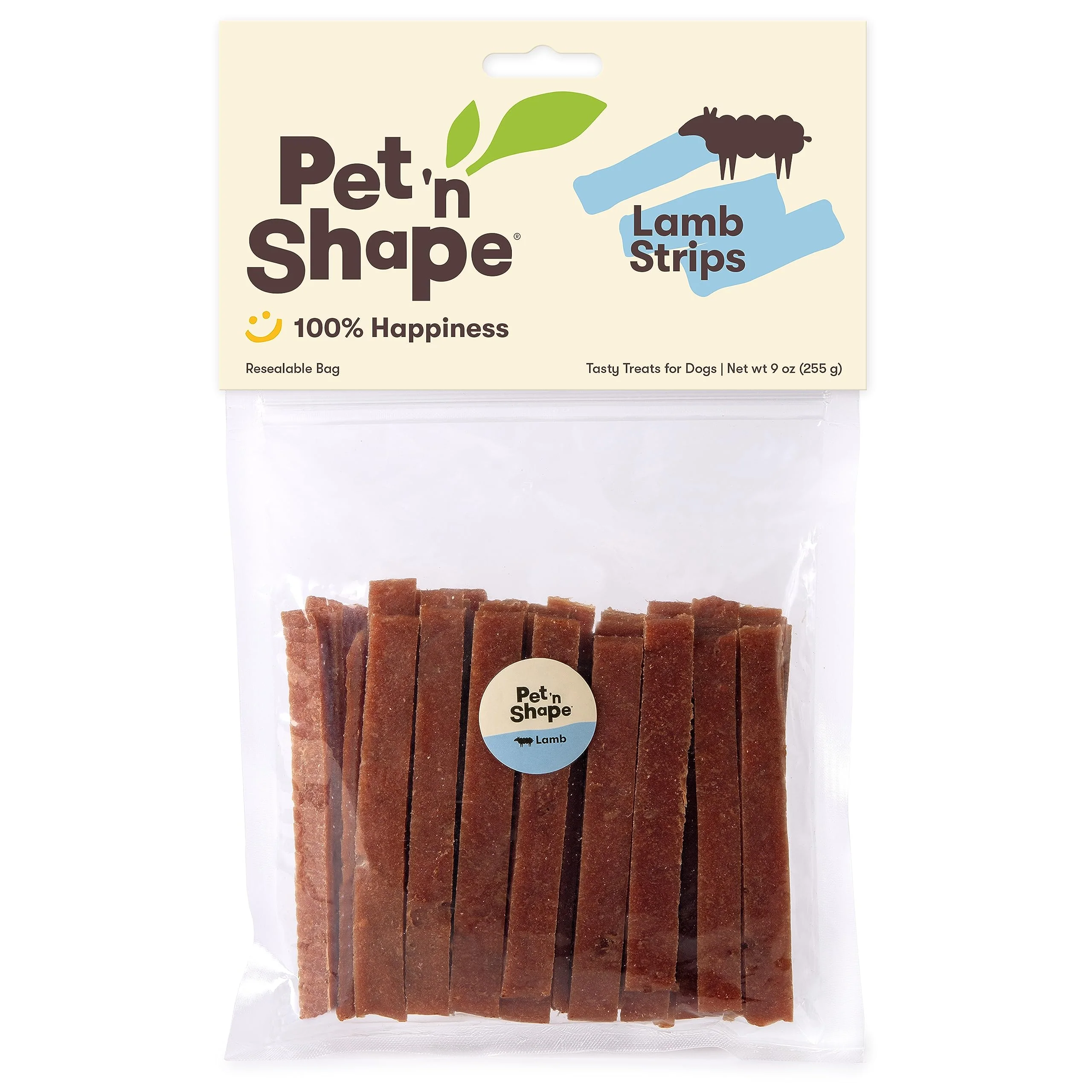 Enhanced Pet ‘n Shape Lamb Jerky Dog Treats – 9 oz Naturally Delicious Training Treats First-Class