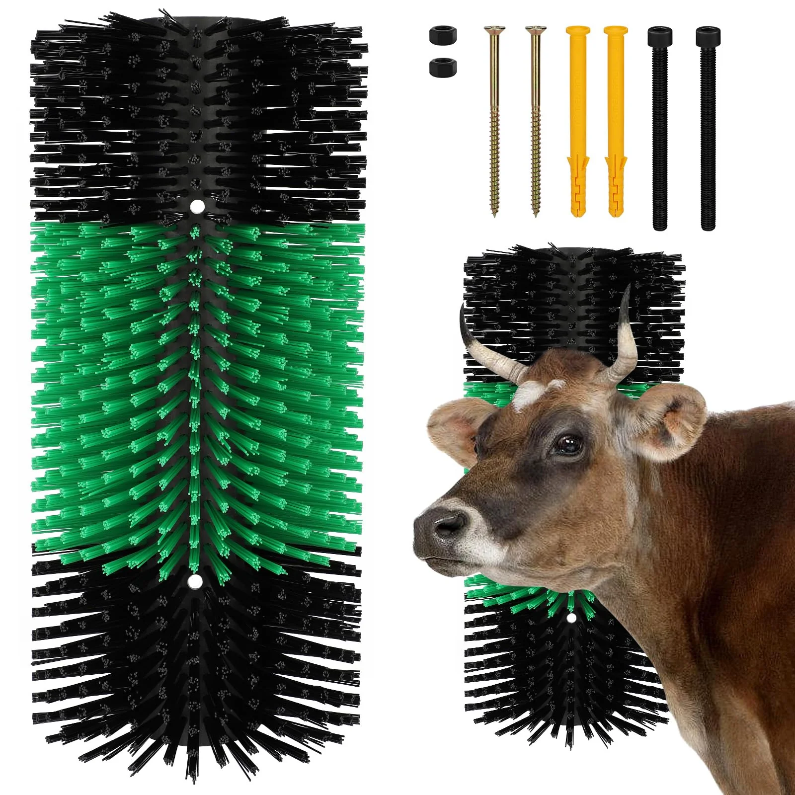 Classic Zhuo·LeLe Livestock Scratching Brush with 4 Screws – Cattle Horse Farm Grooming Long-Lasting