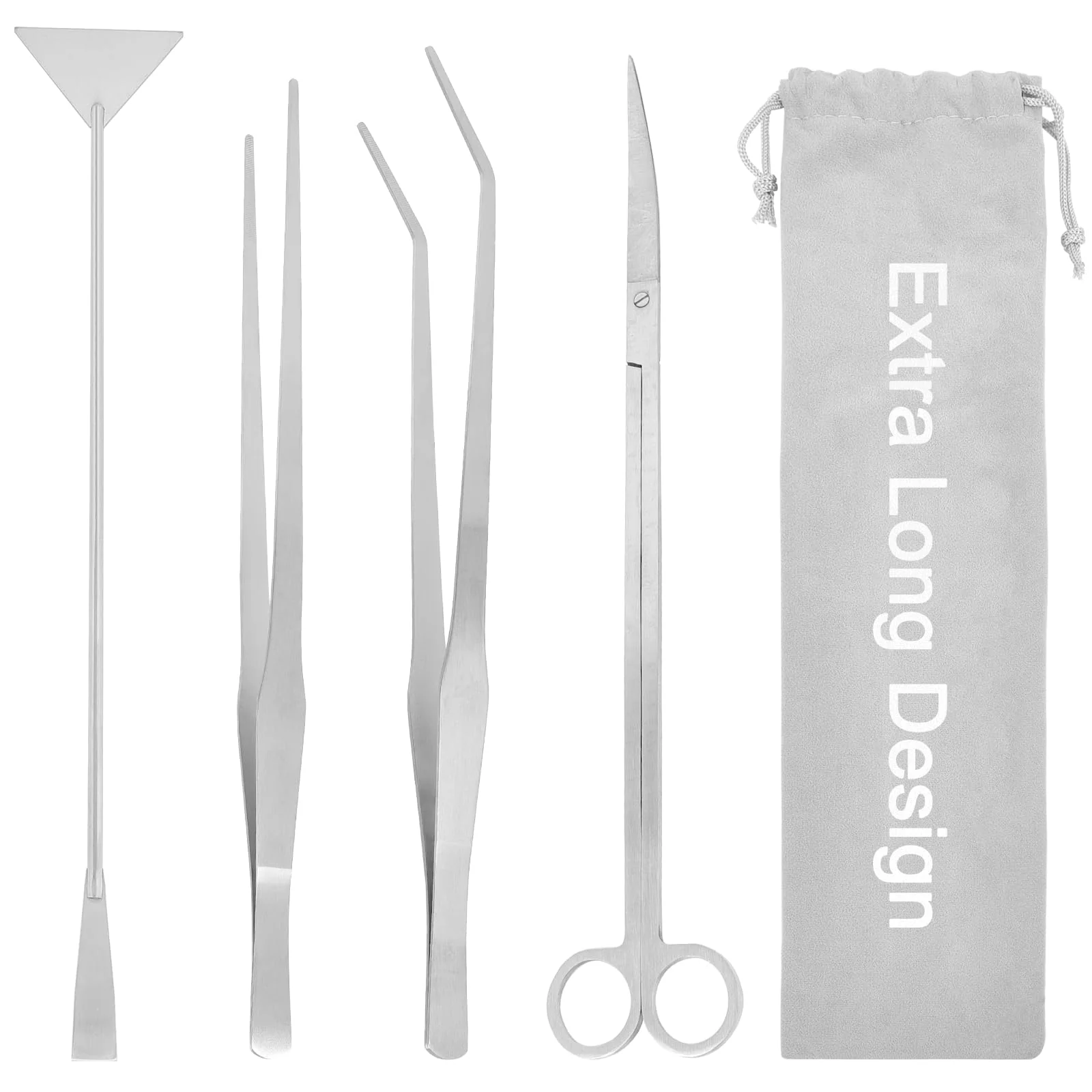 Classic Funnytek 15-Inch Extra Long 4-in-1 Aquascaping Tool Kit Stainless Steel Anti-Rust Unique