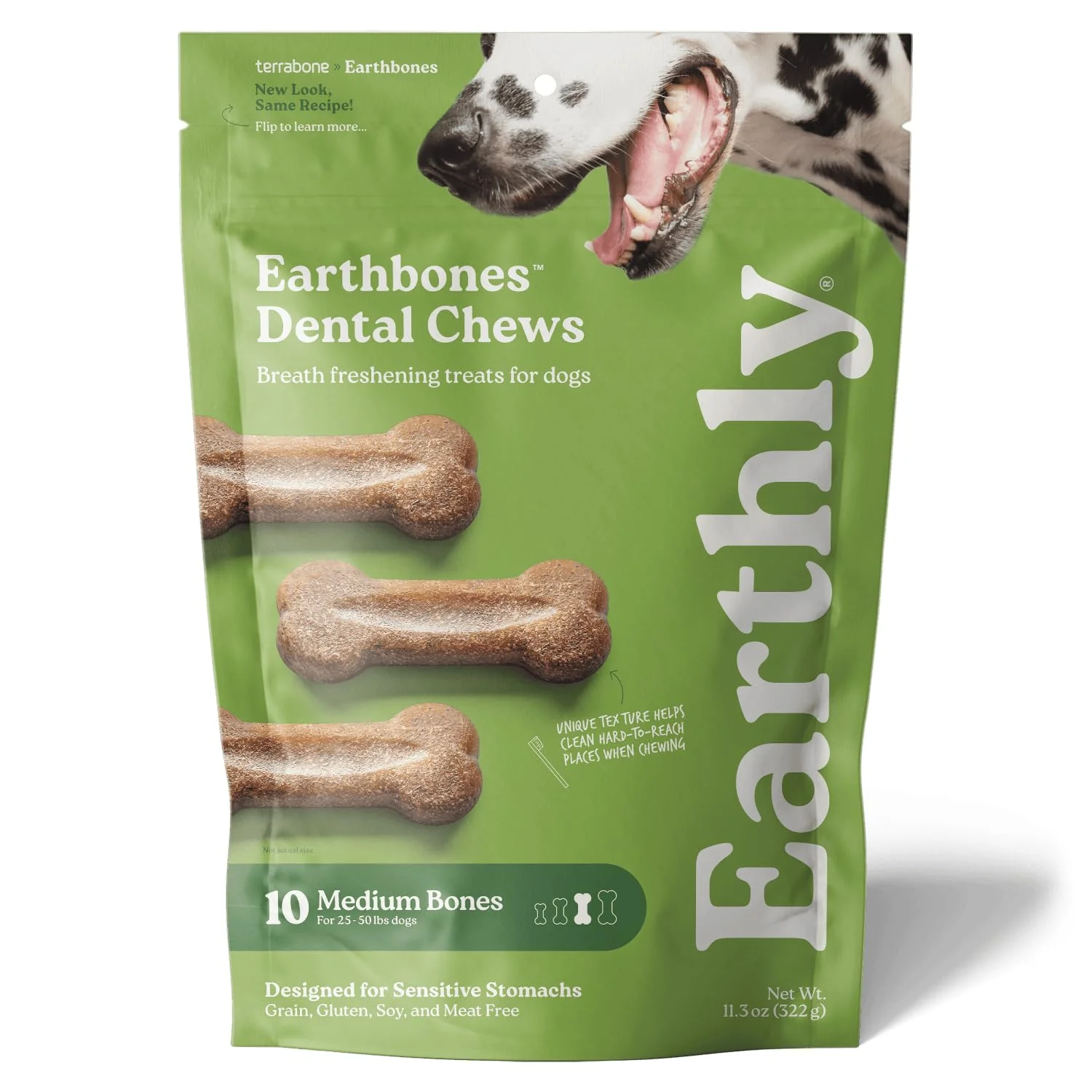 Quality Presidio Earthbones Dental Chews for Dogs – USA Made Medium 10 Treats Crafted