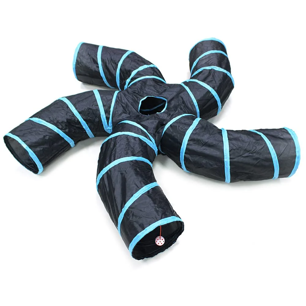 Excellent Bemodst Cat Tunnel — 5-Way Interactive S-Shape Tunnels for Indoor Cats Collapsible Portable Original