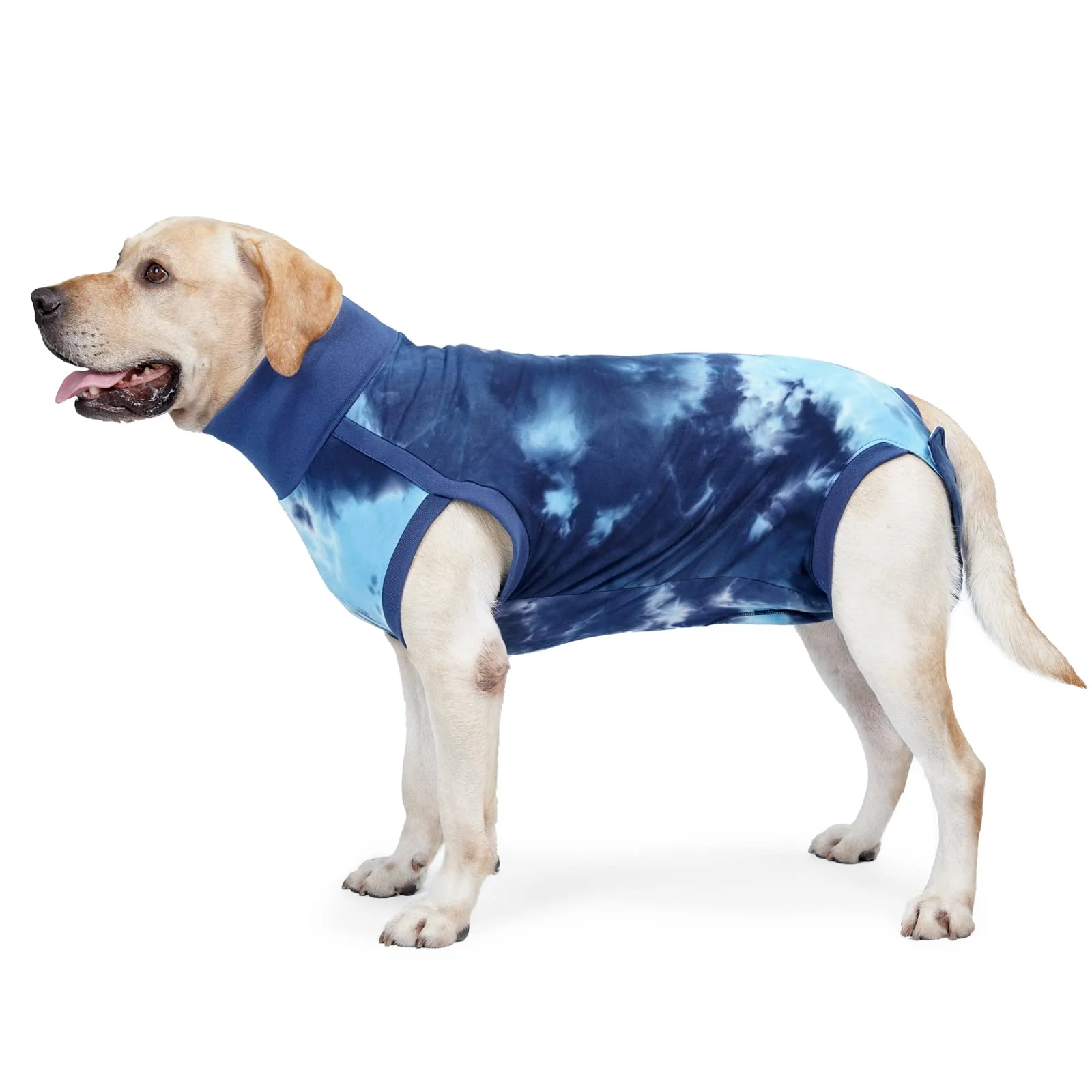 Original Design Pinellia Breathable Dog Recovery Suit for Medium Large Dogs – Tie-Dye Blue2 Soft