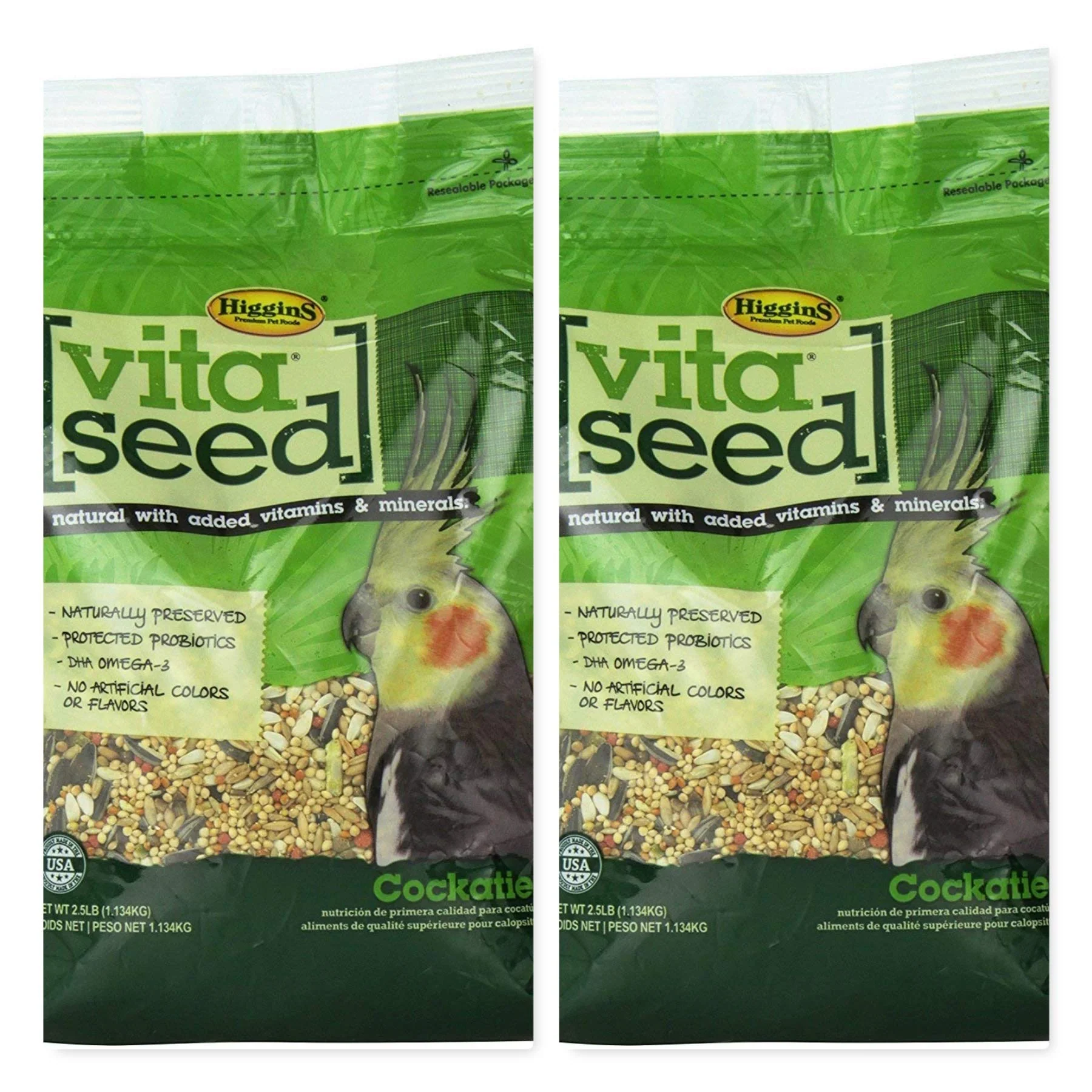 World-Class Higgins Vita Seed Natural Blend Cockatiel Food – 2 Pack 5 lb Total Superior