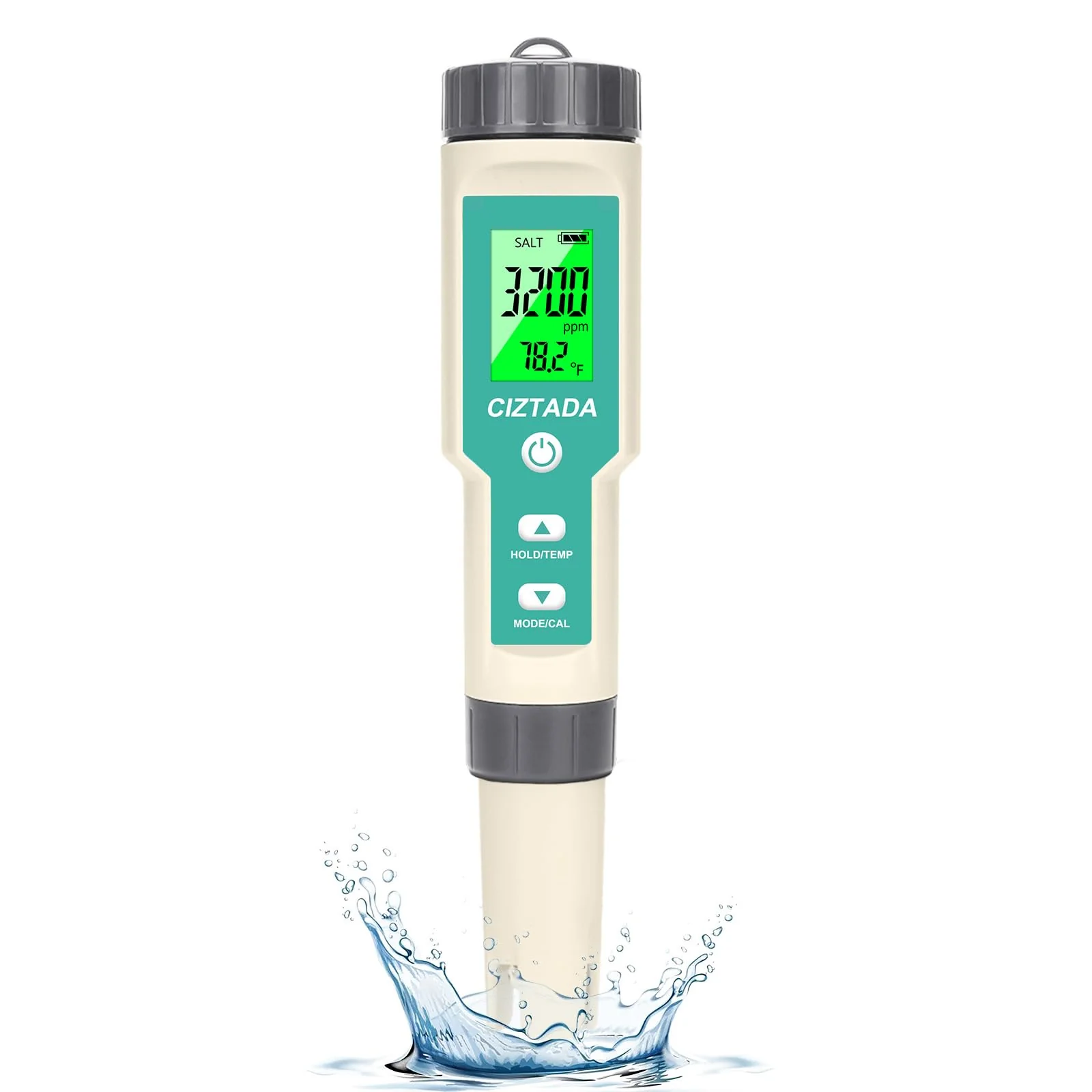 Practical CIZTADA Digital Salinity Tester for Salt Water — 0–200 PPT ATC IP67 Waterproof Responsible