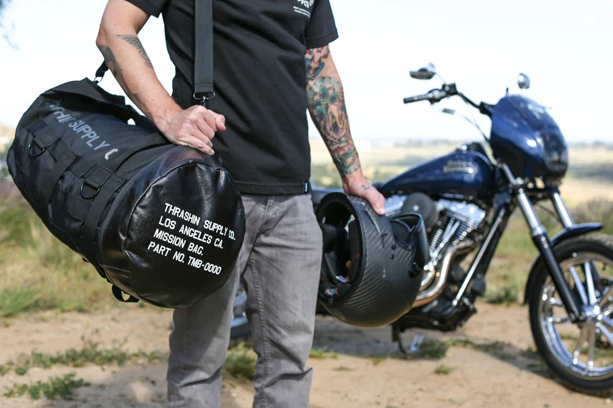 Quality THRASHIN SUPPLY CO. Mission Duffel Bag – Black TMB-0000 Sophisticated