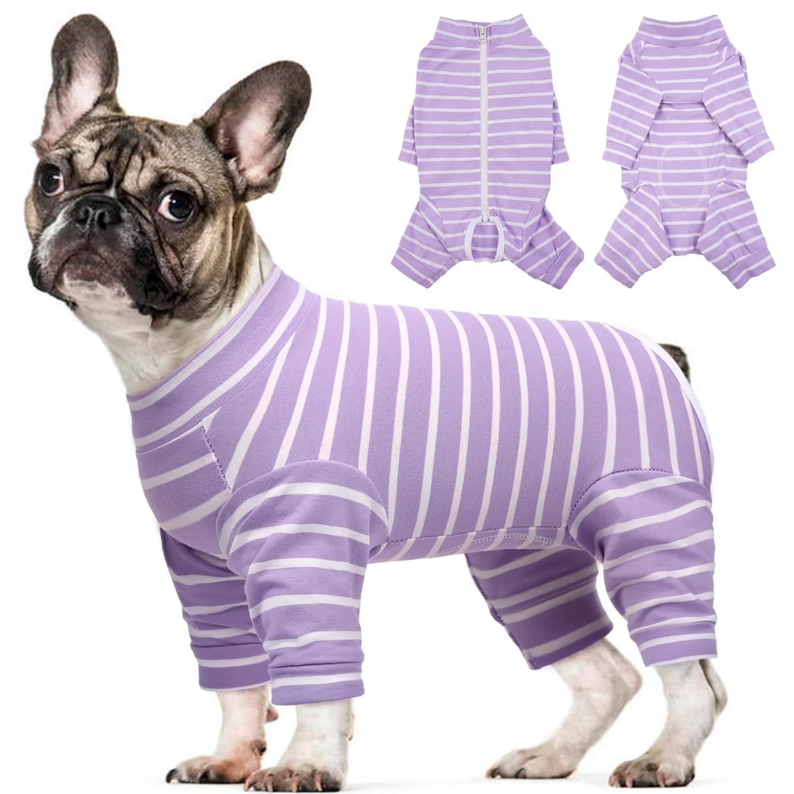 Carefully Designed Kuoser Recovery Suit for Small Dogs After Surgery – Purple XS Long Sleeve Expertly Made