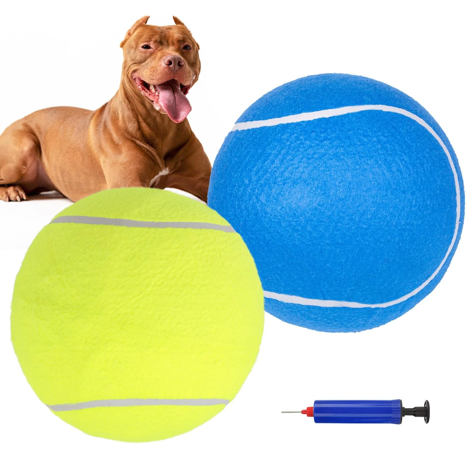 Certified SCENE Giant Tennis Ball for Dogs 2 Pack – 9.5-inch Large Ball Upgraded Thick Rubber Toy Genuine