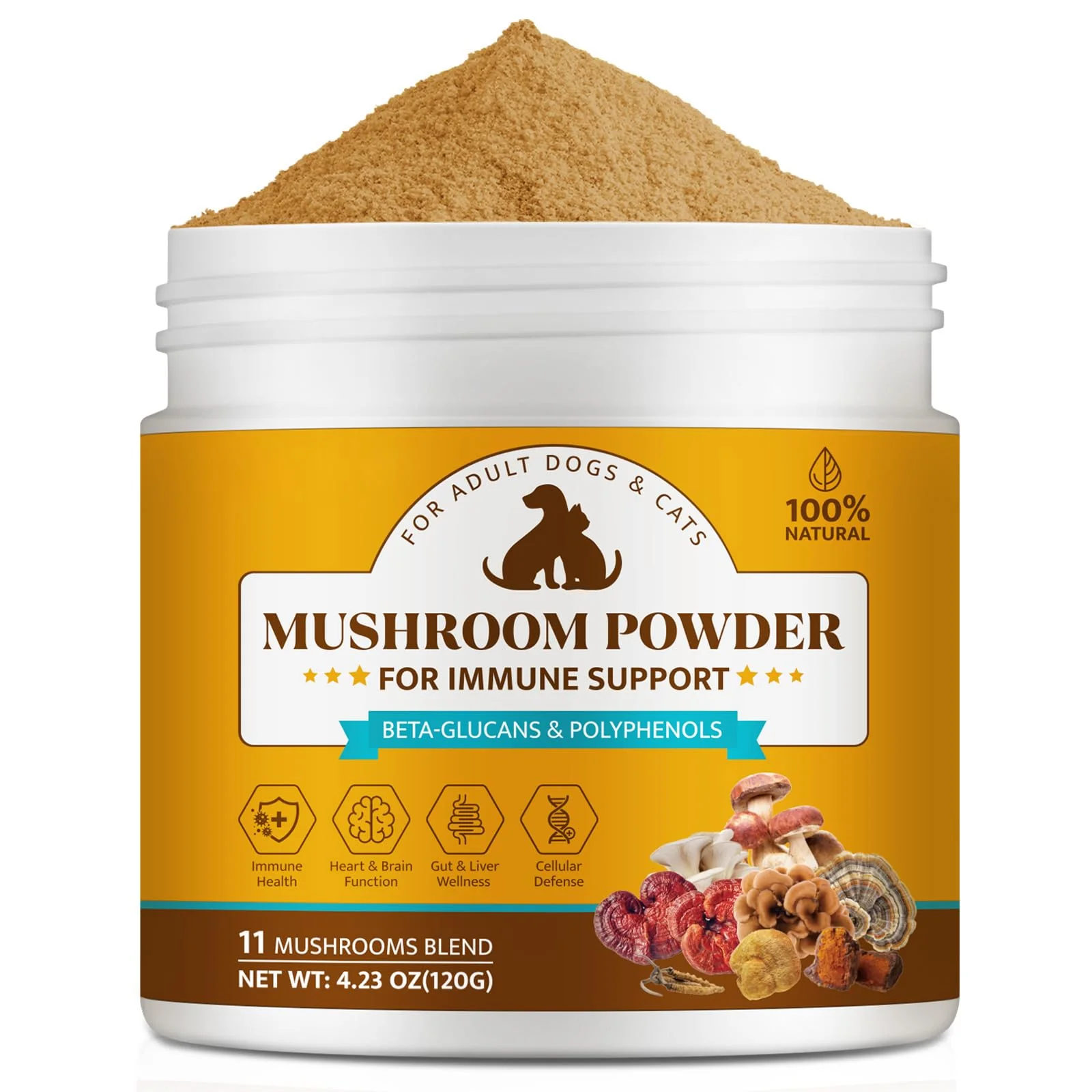 Unique BXRUIAGN 11-Mushroom Powder for Dogs Cats – Lipoma Immune Support 120g Outstanding