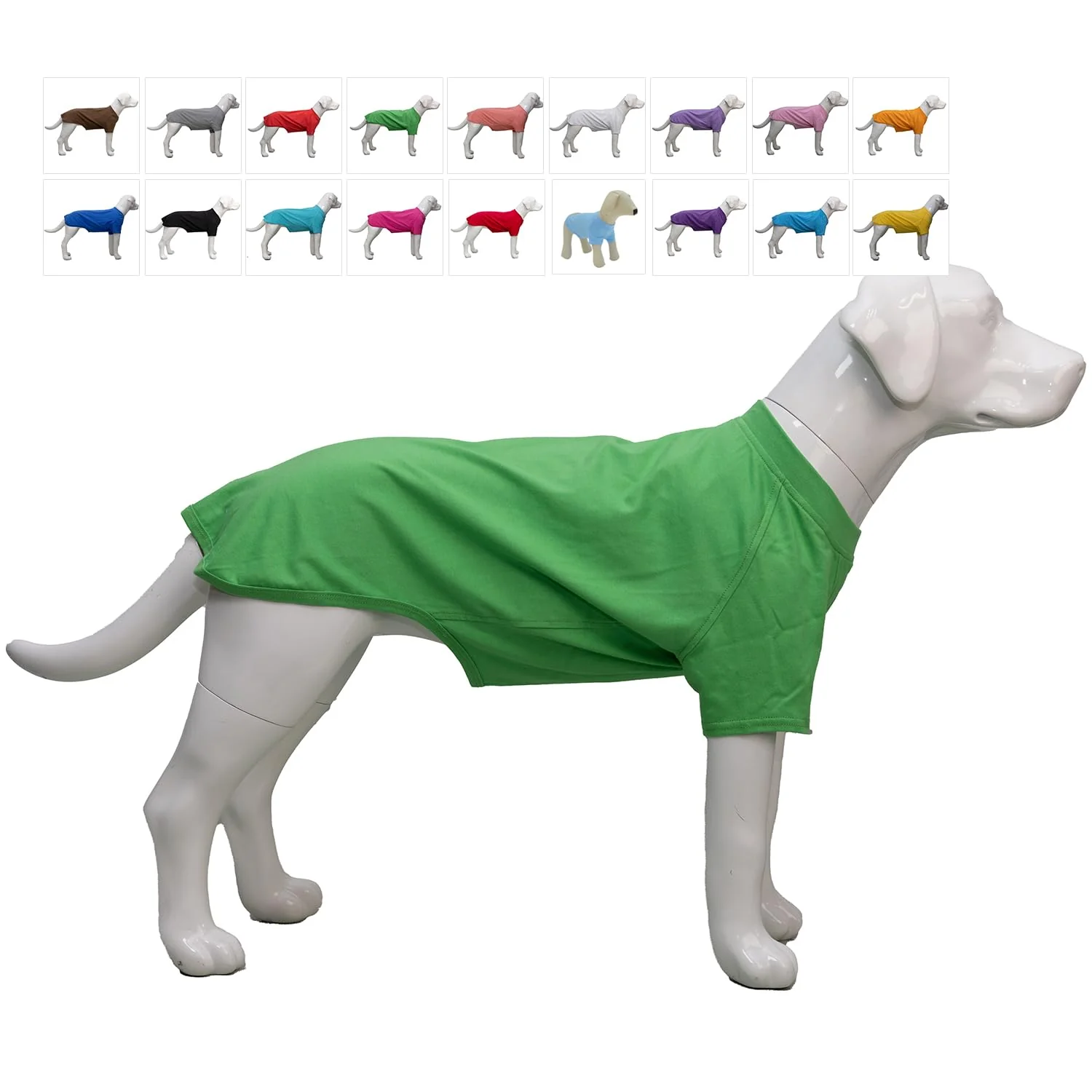Consistent Lovelonglong Pet Clothing Basic Blank Tee for Large Dogs – Green XXXXL Organic