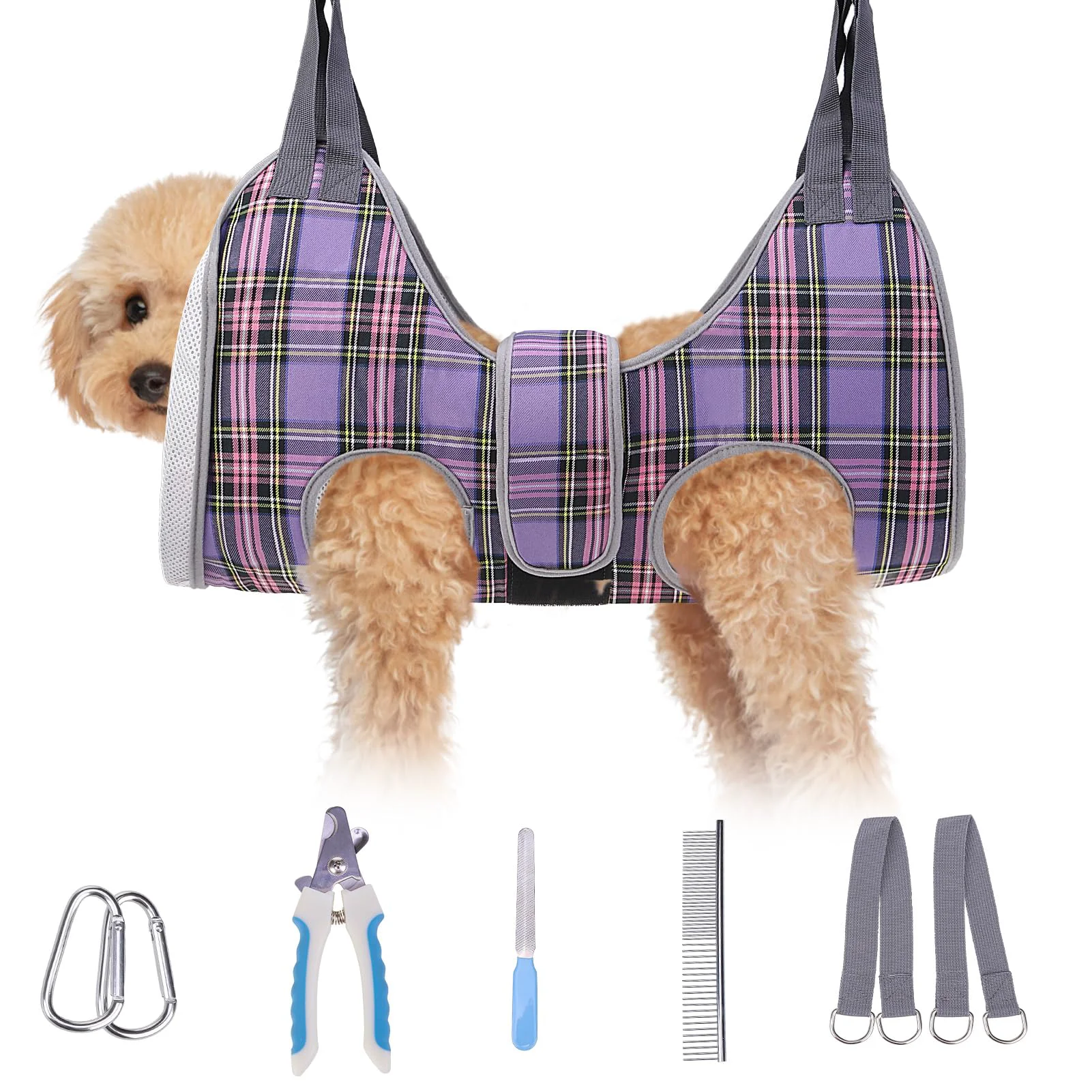 Relaxed BEAUTYZOO Dog Grooming Hammock Kit for Small Dogs and Cats Consistent