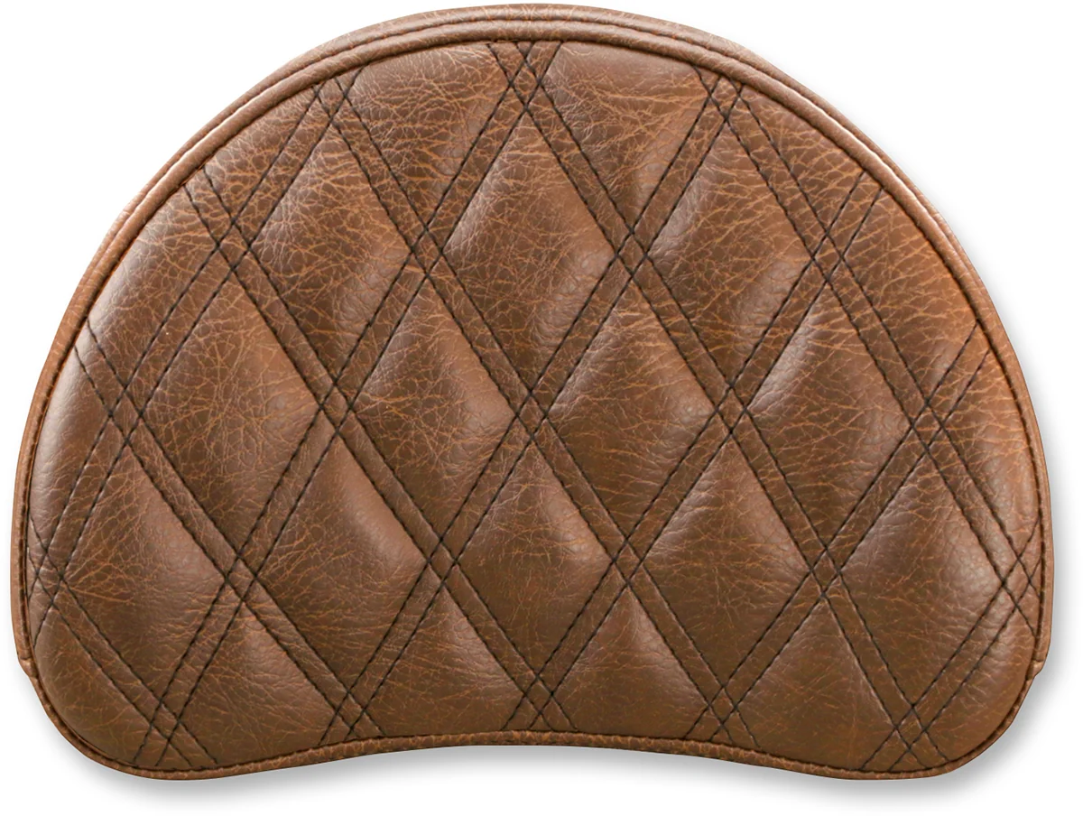 Lightweight SADDLEMEN Sissy Bar Pad – Lattice Stitched – Brown 051345 Modern