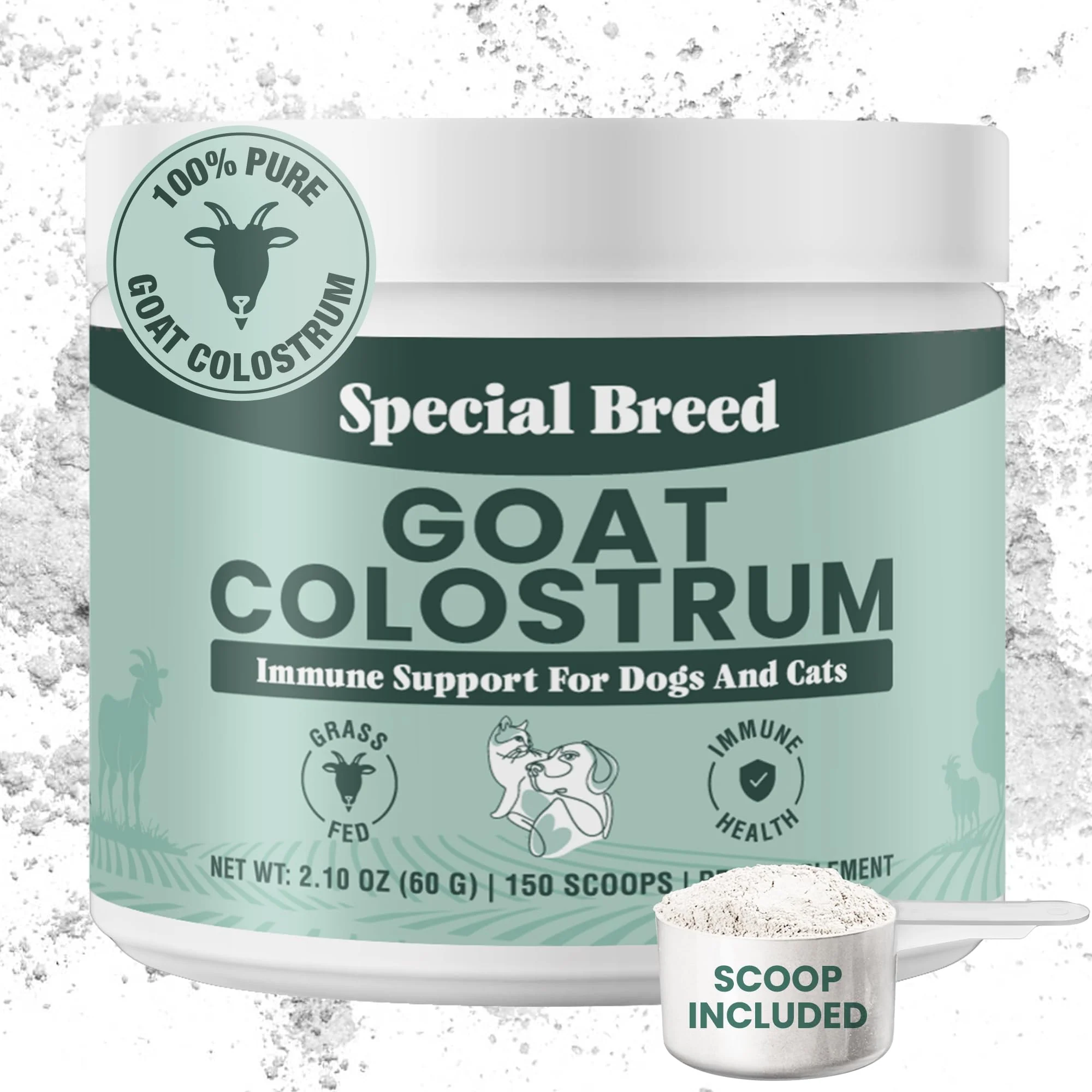 Quality Special Breed Goat Colostrum Powder for Dogs Cats – Immune Support 60g High-Quality