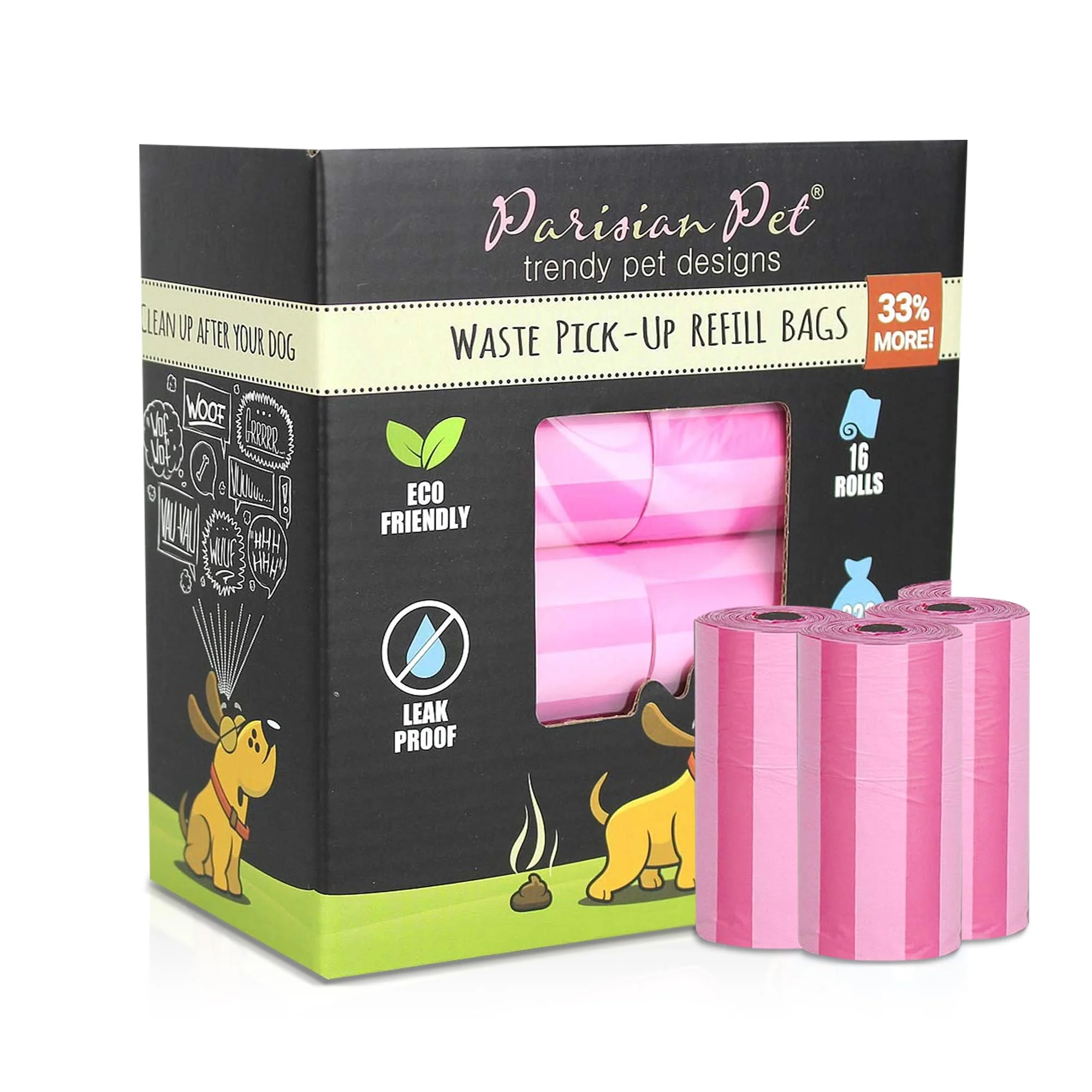 User-Friendly Parisian Pet Ecofriendly Dog Poop Bags Rolls – 320 Count Extra Thick Unscented Leakproof High-End