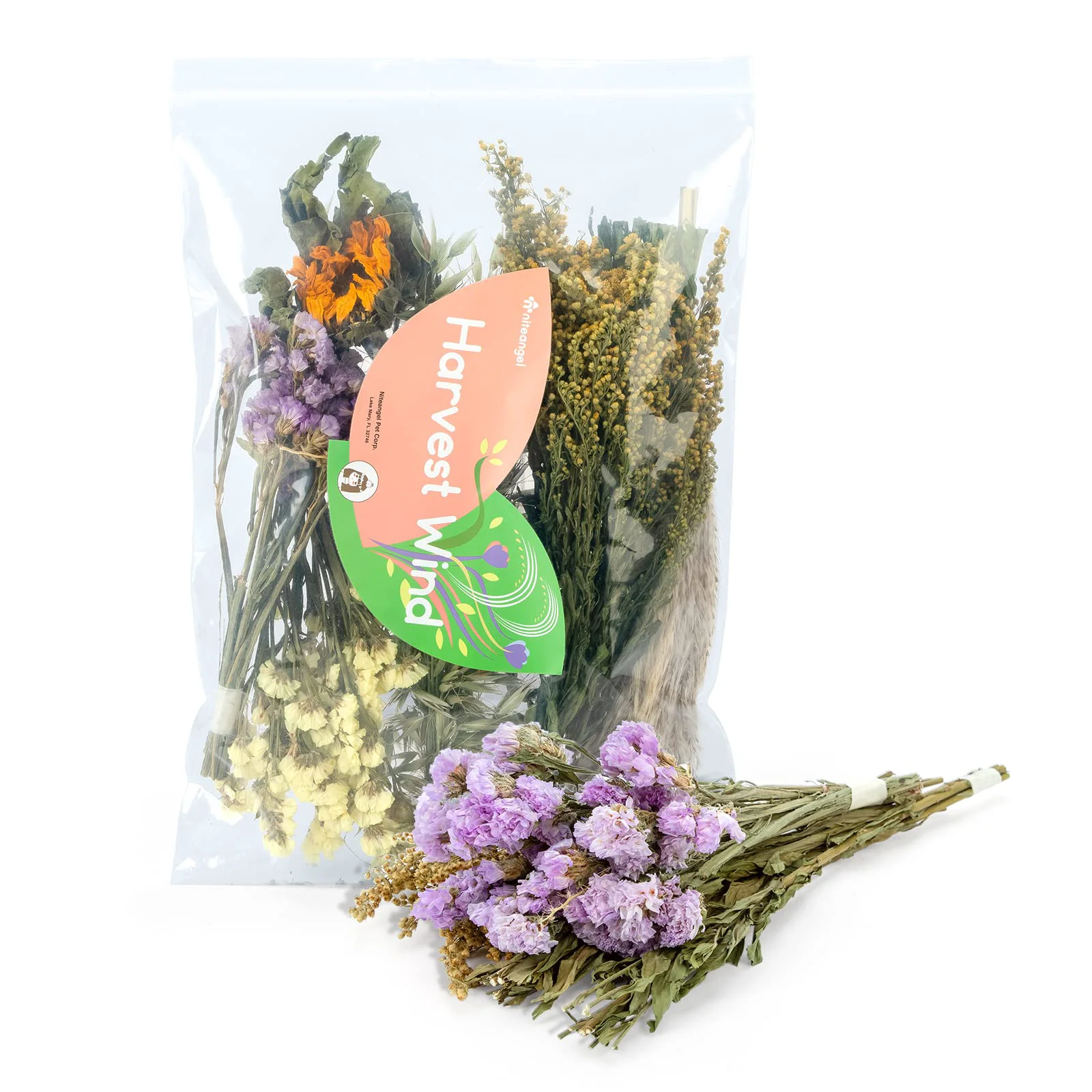 Casual Niteangel Harvest Wind Flower Version – Natural Flower Herb Bedding Habitat Decor for Small Pets Healthy