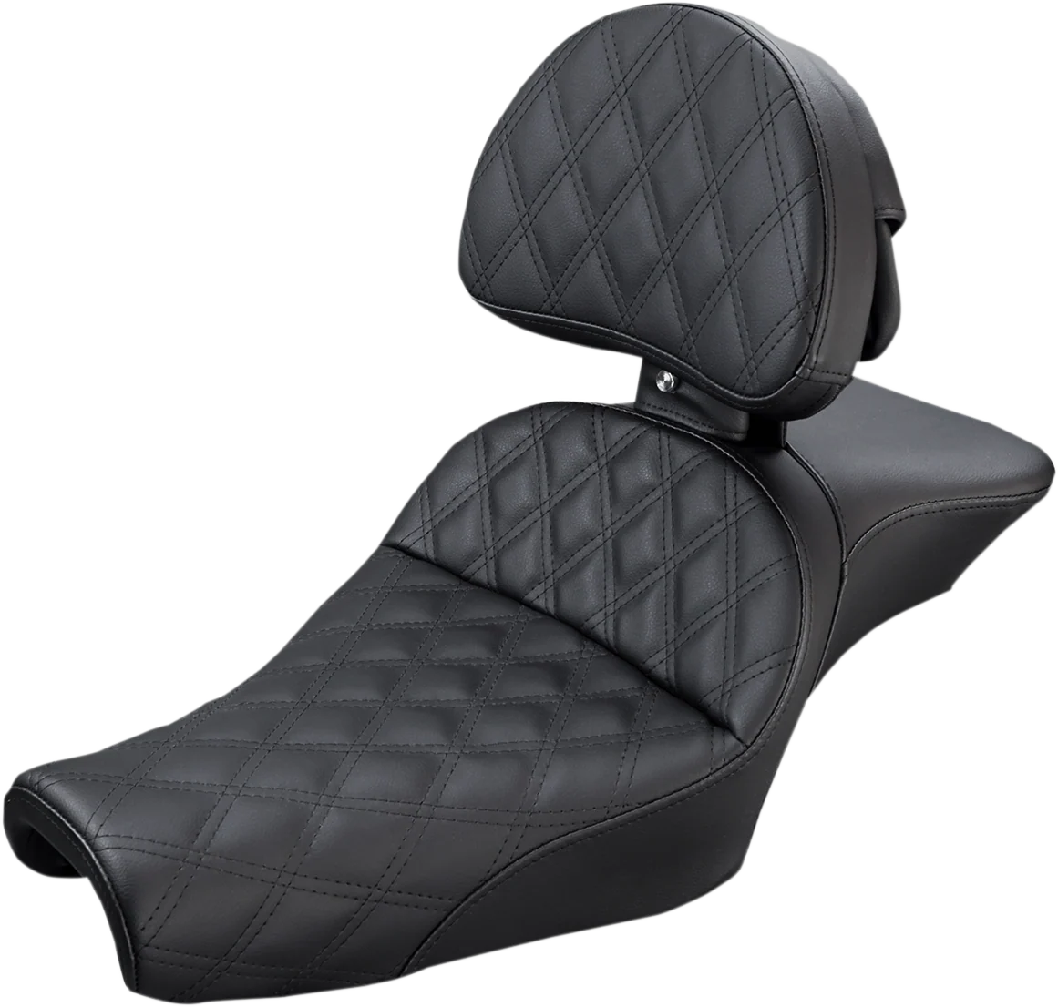 Top-Quality SADDLEMEN Explorer Seat – With Backrest – Lattice Stitched – Black – XL ’04-’22 807-11-030LS Specialty