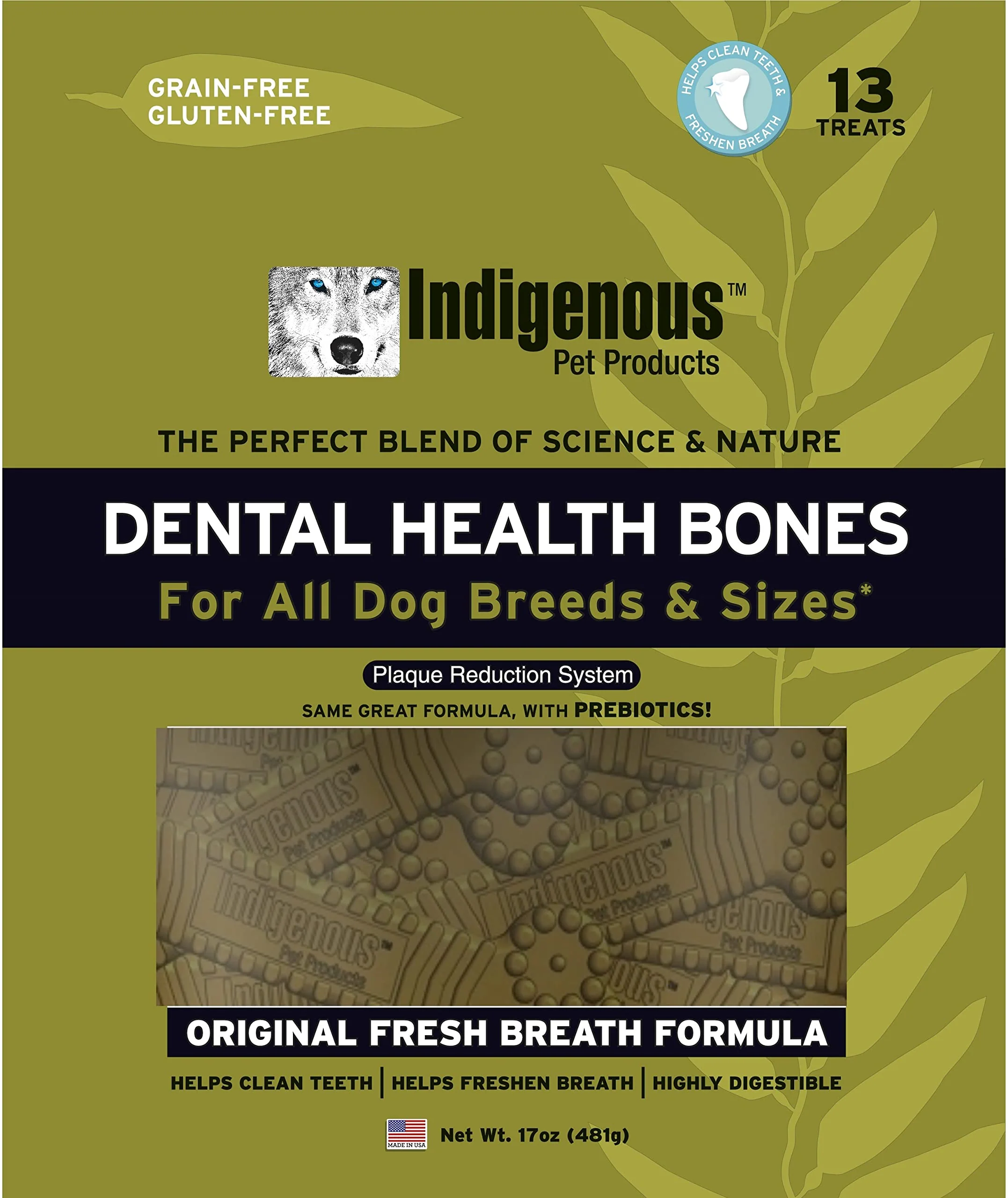 Functional Indigenous Dental Health Bones Fresh Breath – Grain- Chews Classic