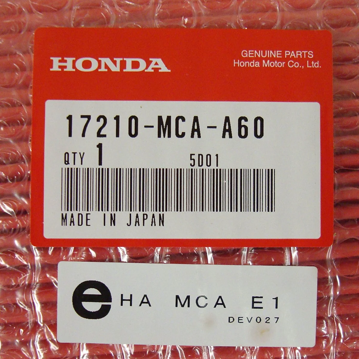 Casual Honda Air Filter for Gold Wing GL1800 Part 17210-MCA-A60 Crafted