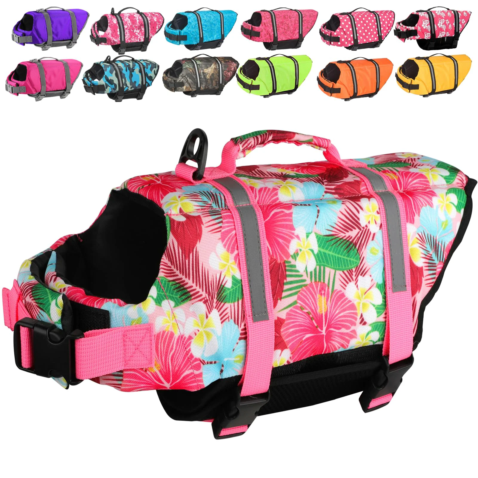 Outstanding Doglay Dog Life Jacket – Adjustable Reflective Dog Life Vest for Swimming Boating Convenient