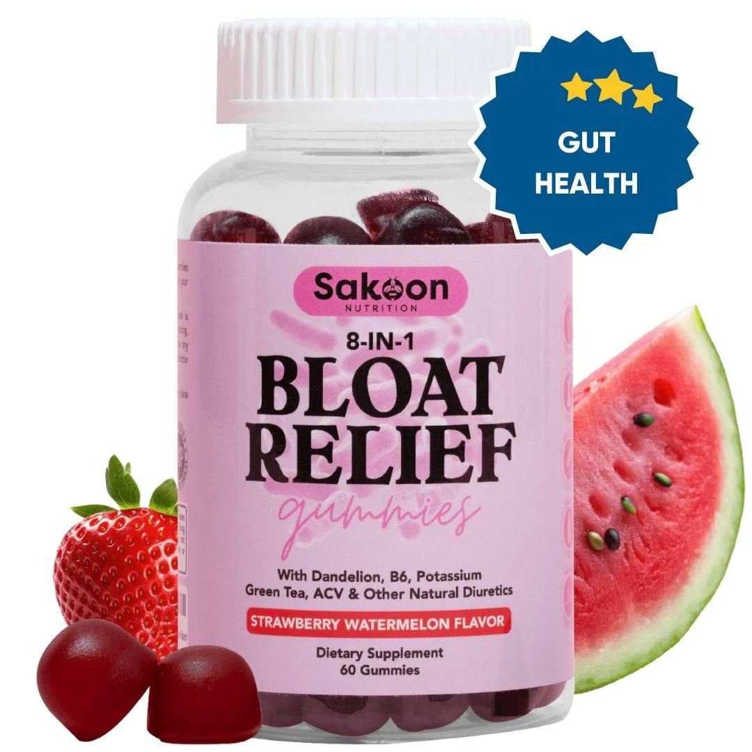 Solid Bloating Relief Gummies Natural Anti-Bloat Digestion Support Sakoon Advanced