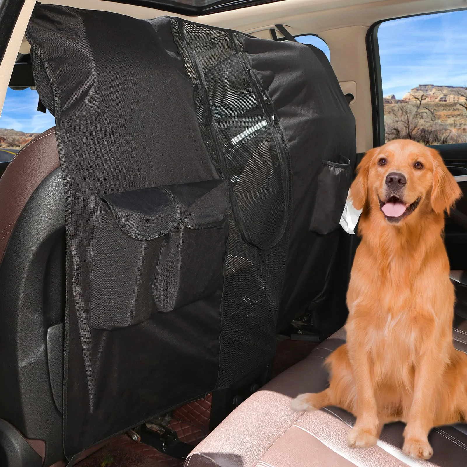 Quality Q-DDOIT Dog Car Net Barrier for SU – Adjustable Rope Storage Bag Environmentally Friendly