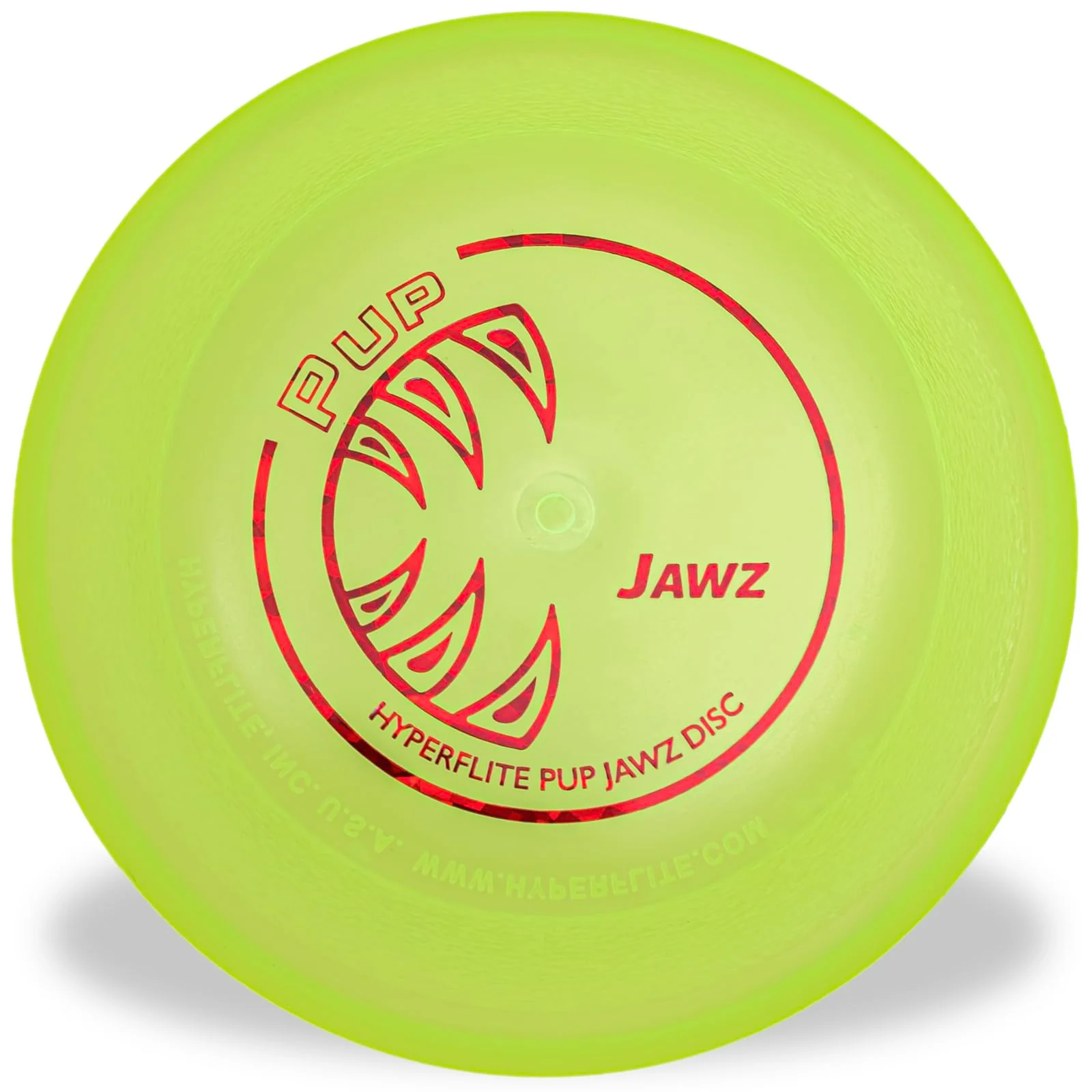 Versatile Hyperflite Pup Jawz Yellow Disc for Dogs Under 16 Inches — 7 in 90 g — Made in USA Enhanced