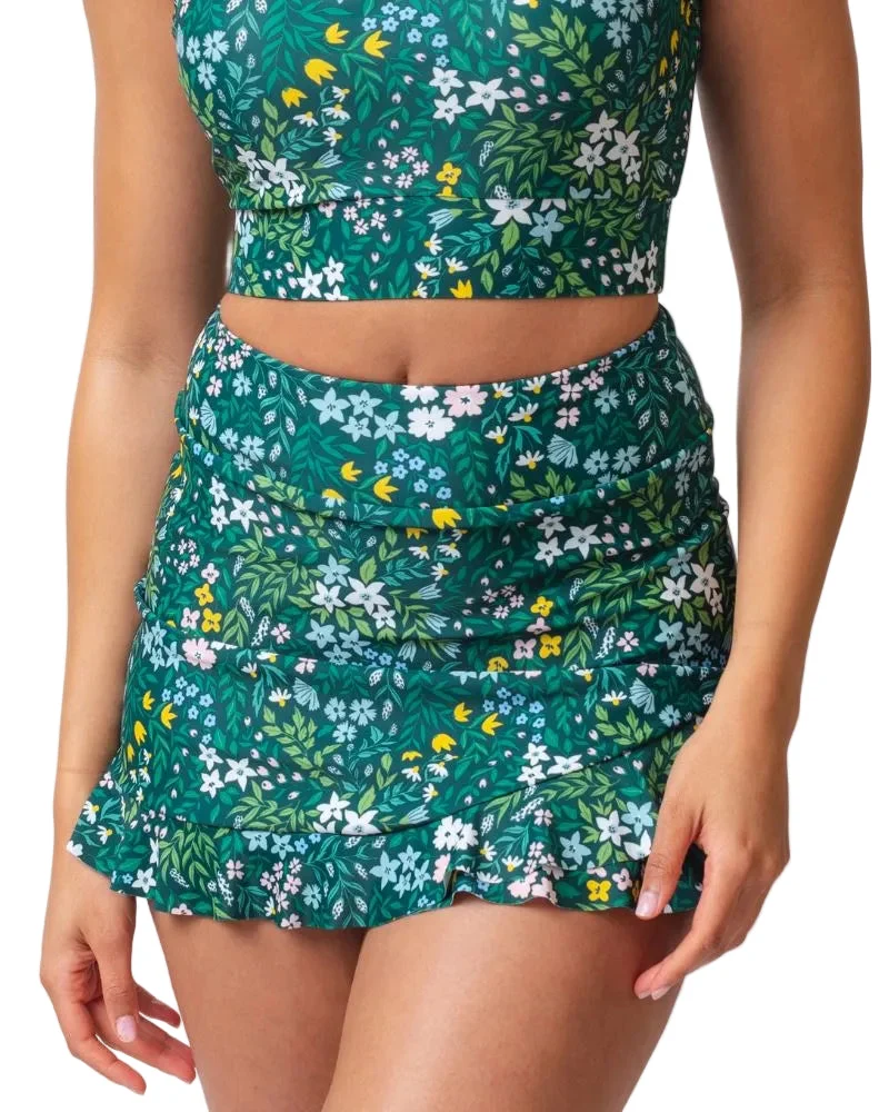Certified Cottage Floral Ultra High-Waist Skirt w Bottoms Effective