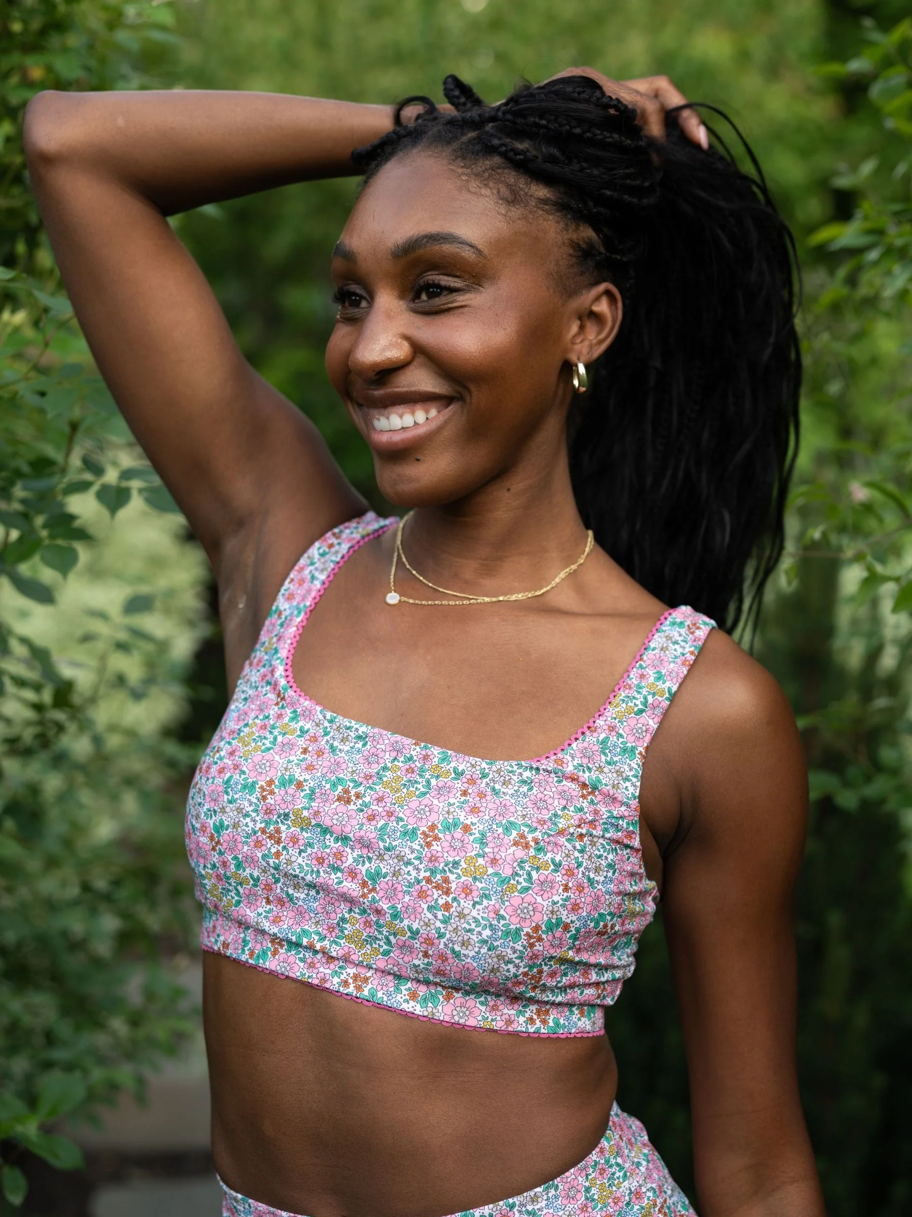Trendy Whimsy Floral Scoop Bralette Fast