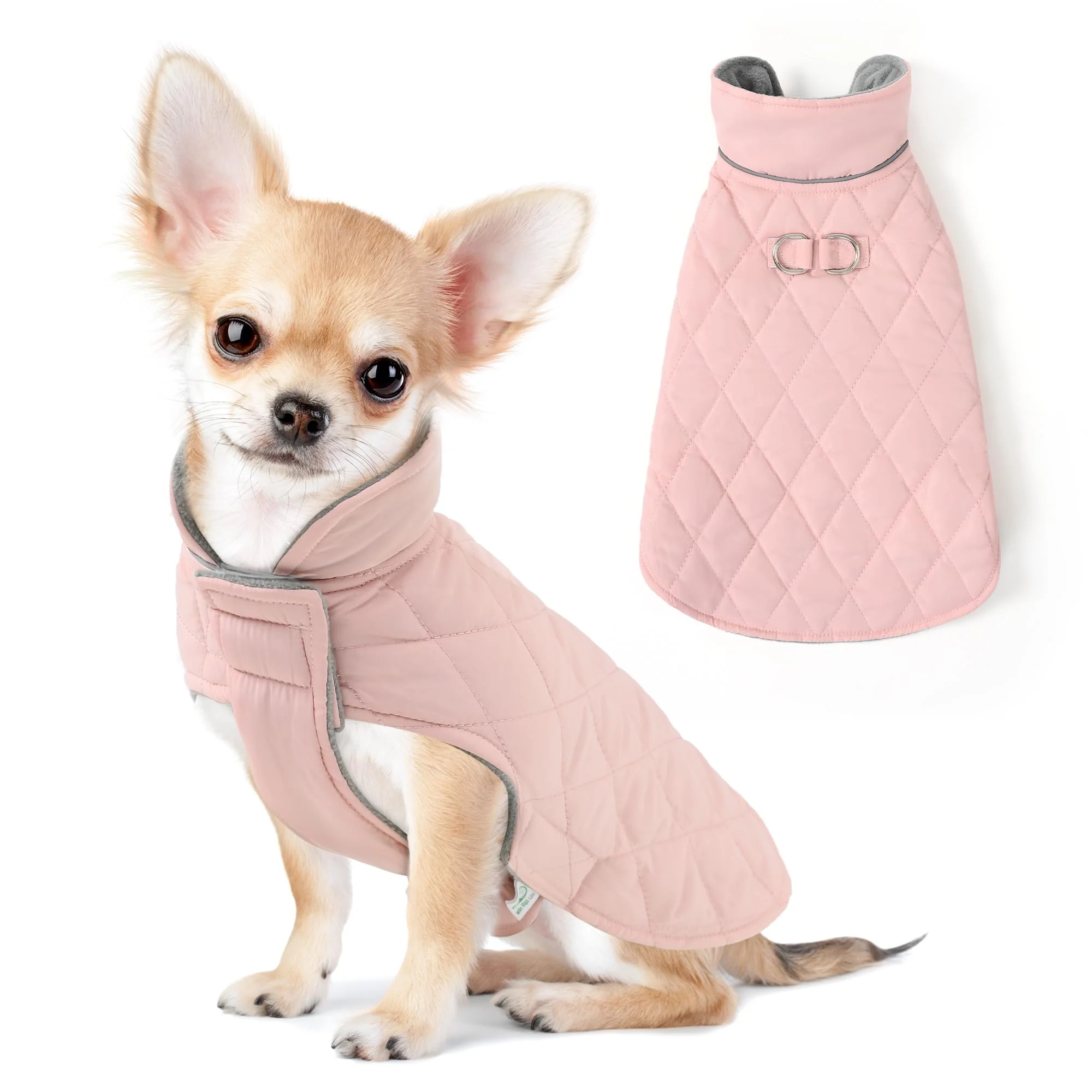 Verified Mile High Life Dog Warm Coat – Small Pink Winter Jacket Windproof Water-Resistant Organic