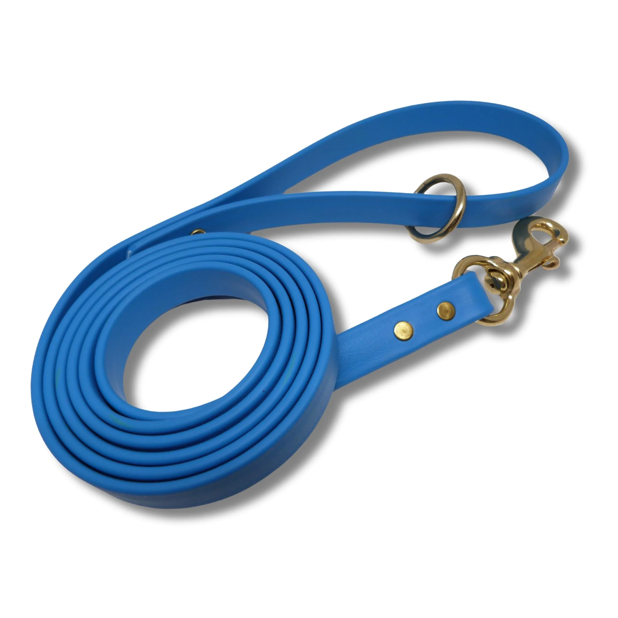Comfortable Jim Hodges Dog Training Gummy Leash – Biothane 4′ Made in USA Light Blue Dependable