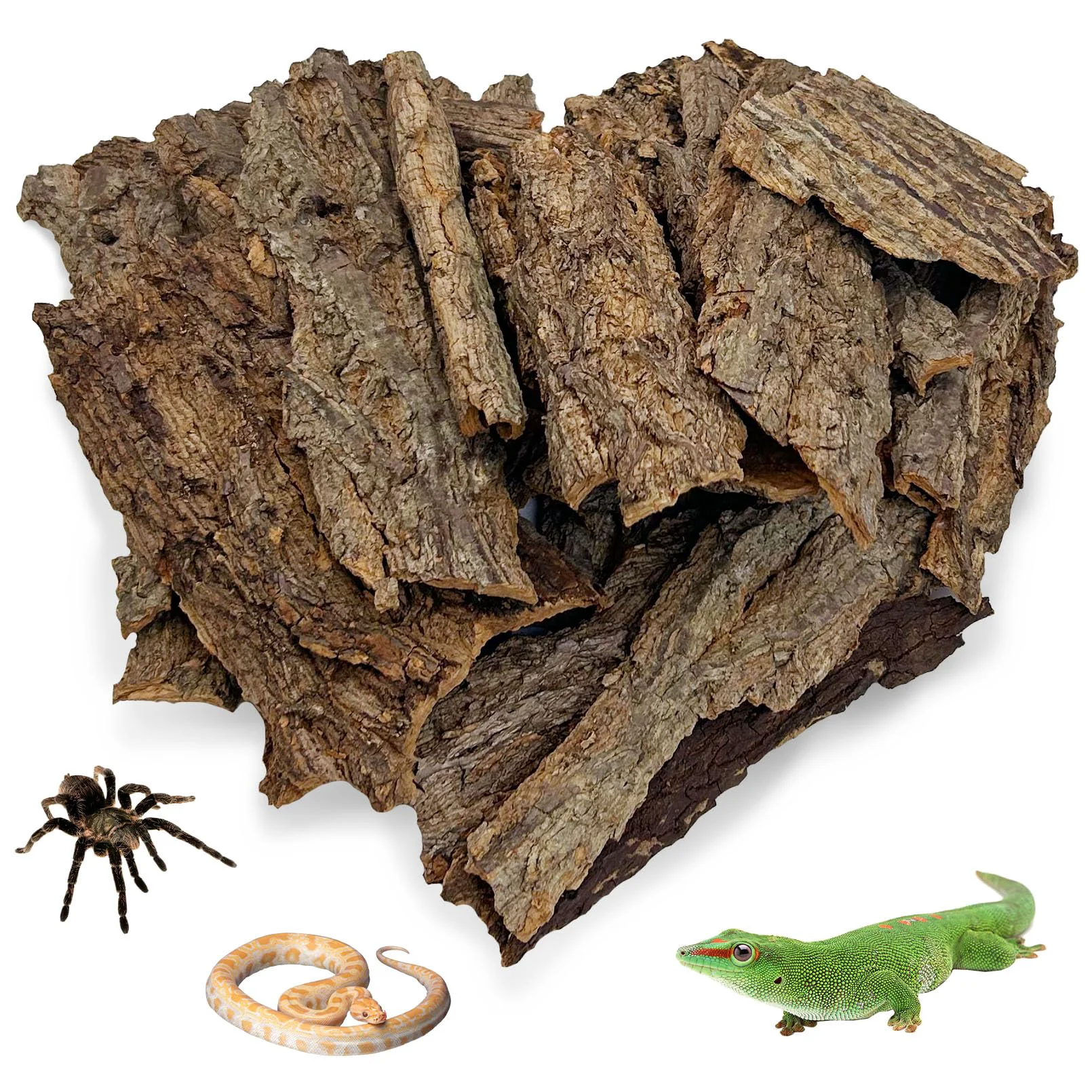 Pure Apatal Reptile Cork Bark Bedding Bulk 1 Lb — Natural Terrarium Substrate Luxury