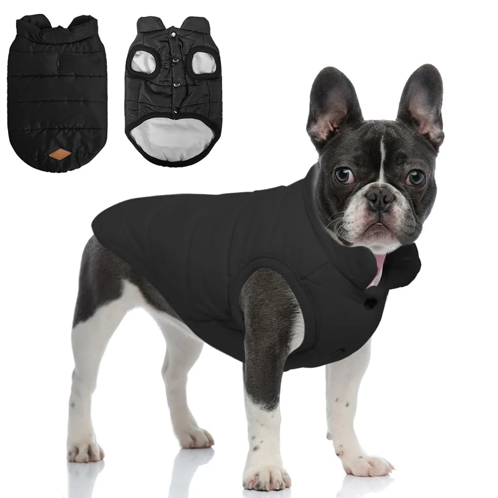 Convenient TQFlow Warm Dog Coat – Windproof Fleece Winter Jacket for Small to XXL Dogs Stylish