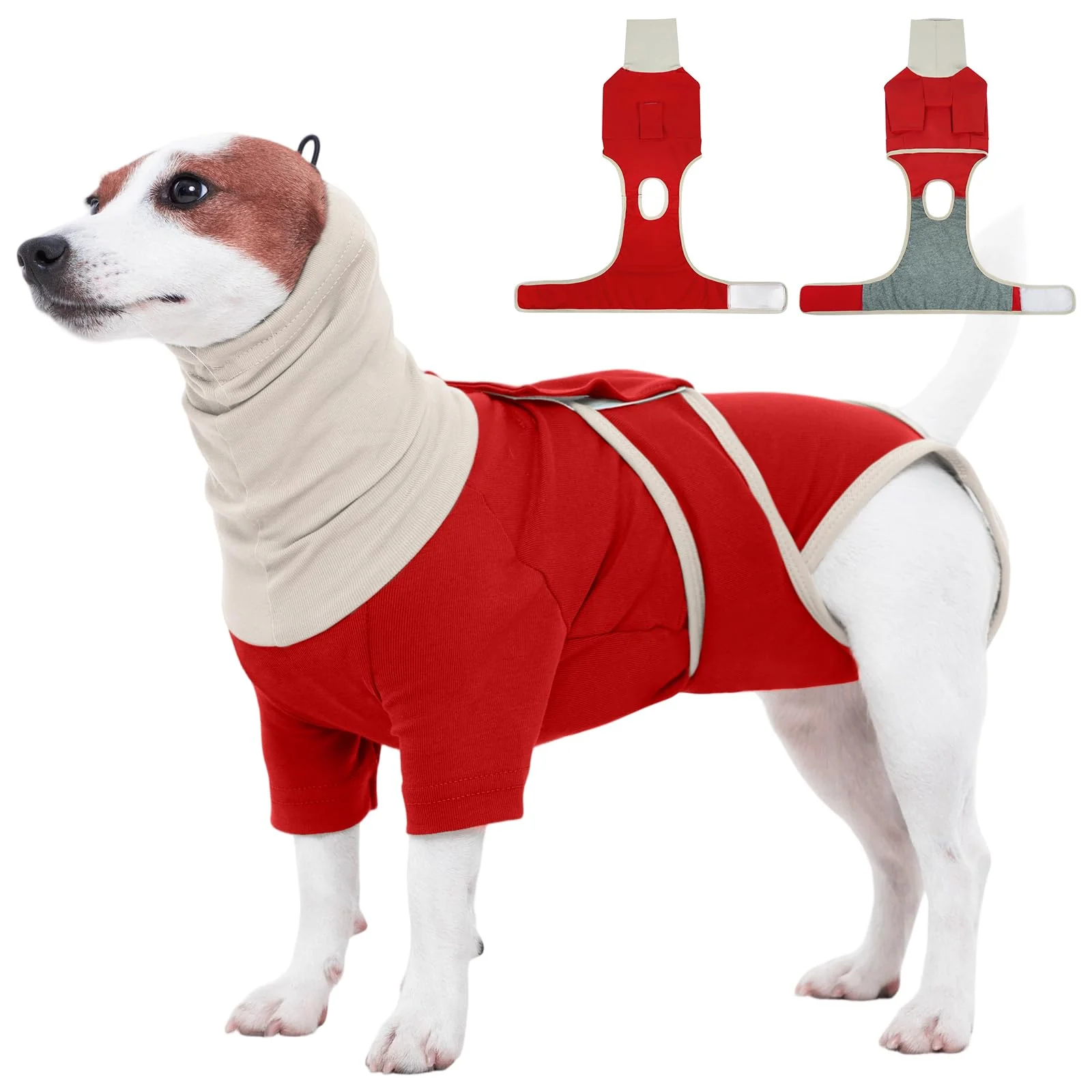 Outstanding FUAMEY Surgery Suit for Dogs – Post-Surgery Recovery Cone Red XS Excellent