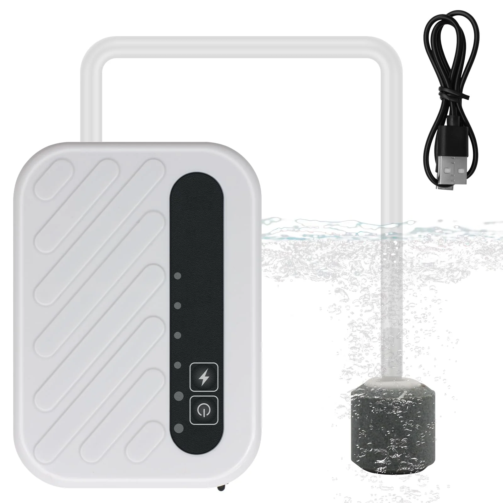 Fast YQMIGU Rechargeable Minnow Bucket Aerator — 3-Speed USB-C Quiet Portable Sophisticated