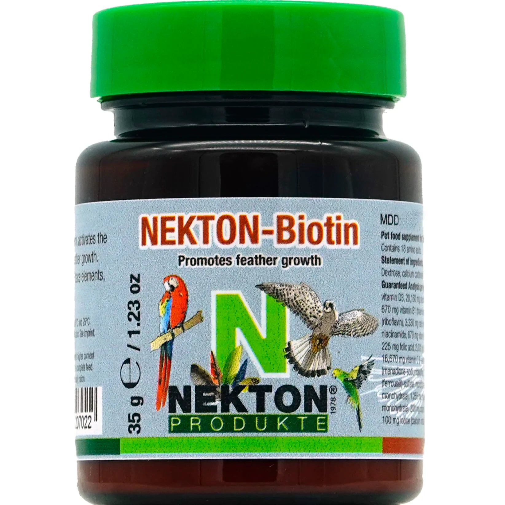 Powerful Nekton Bio for Feathering 35g 1.23oz – All-Stages Bird Feather Supplement Modern