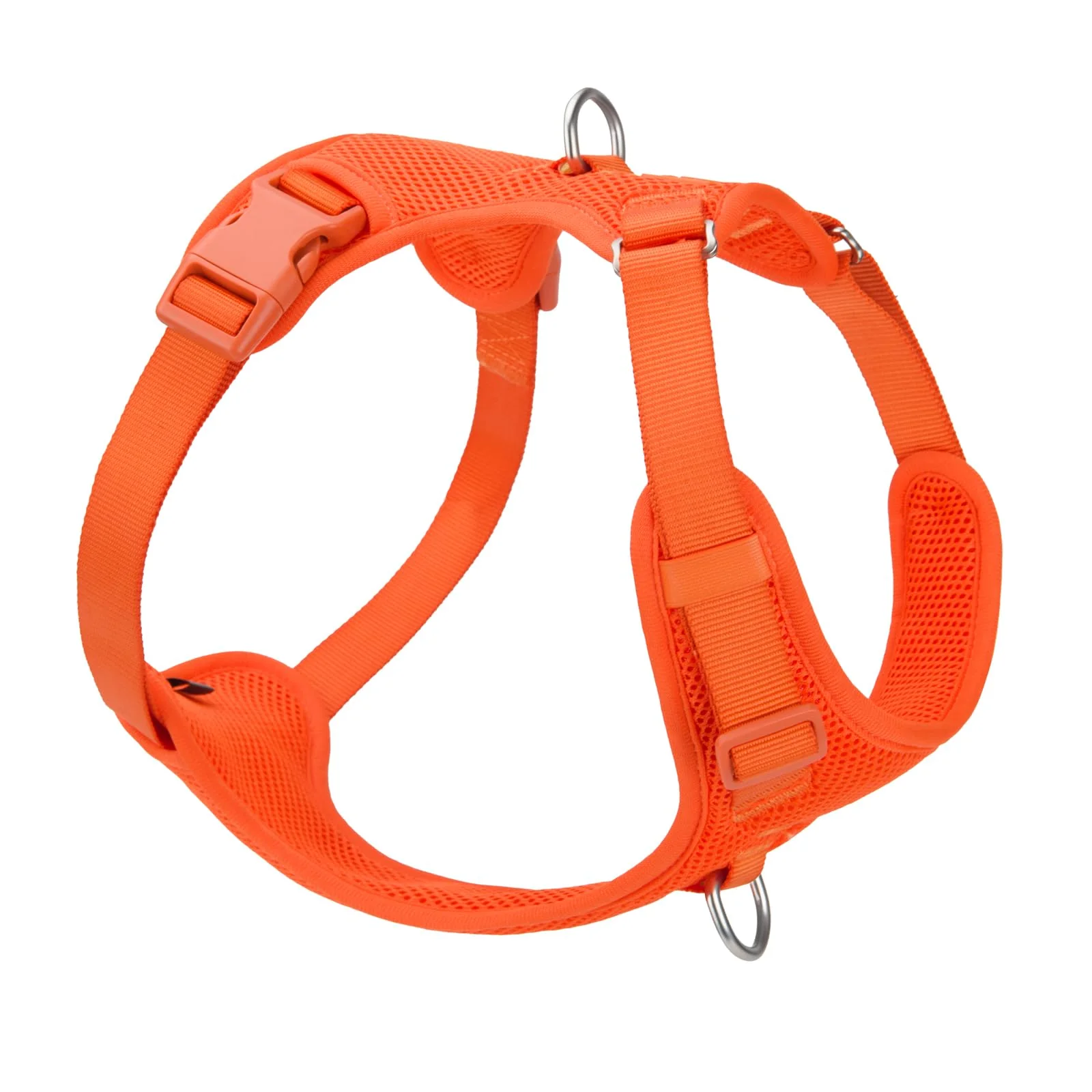 Solid Sunraymascota No-Pull Dog Harness — Adjustable 2-Layer Mesh Vest Orange Elite