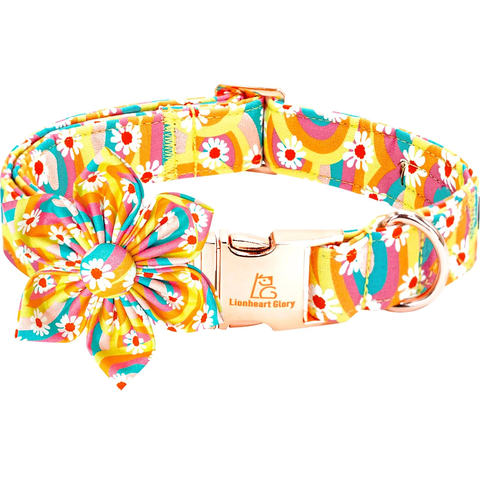 Reliable Lionheart glory Flower Collar for Dogs – Sunflower Pattern Adjustable Durable Minimalist