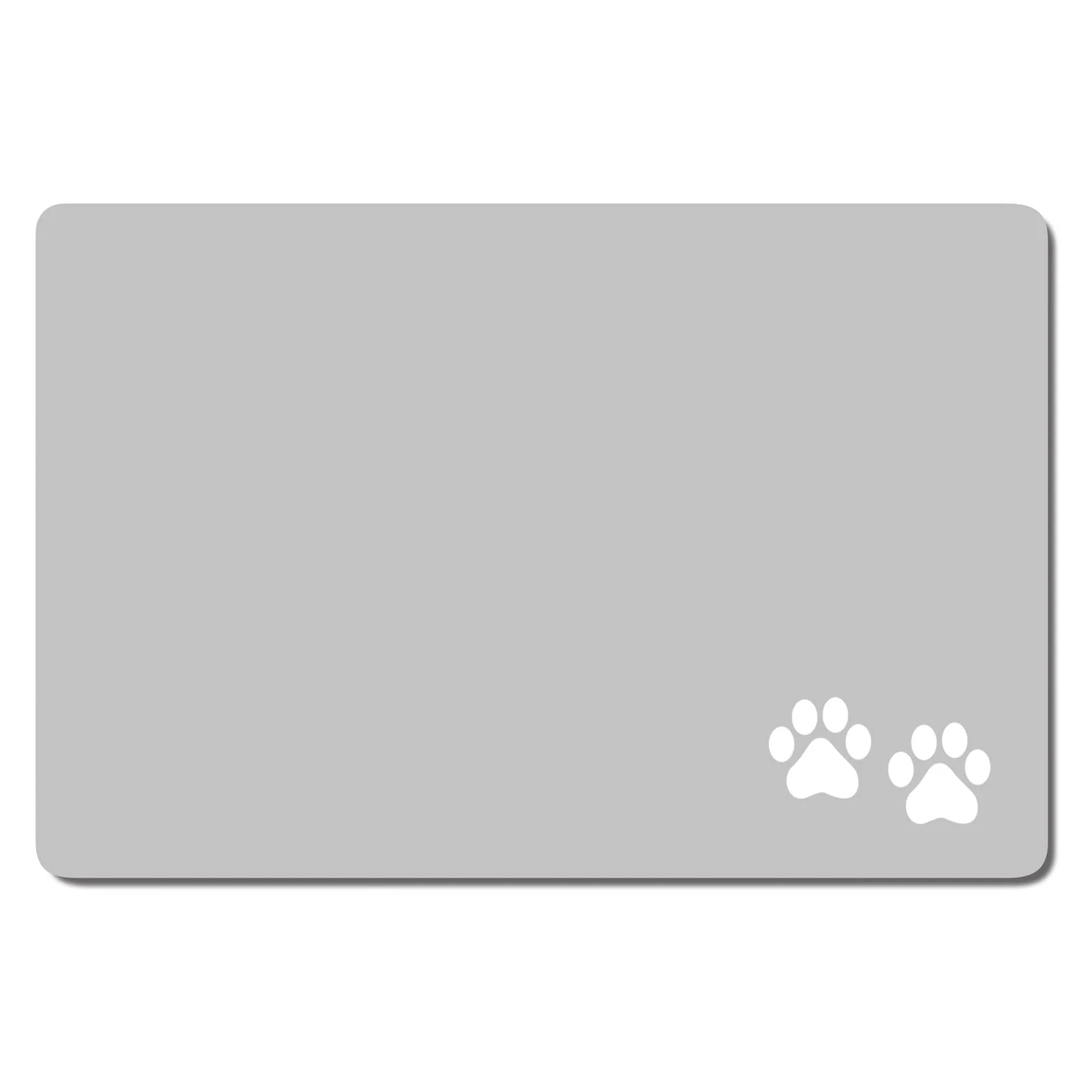 Quality Rnivvi Dog Food Mat 16×24 – Absorbent Anti-Slip Pet Feeding Mat for Food Water Gray Eco-Friendly