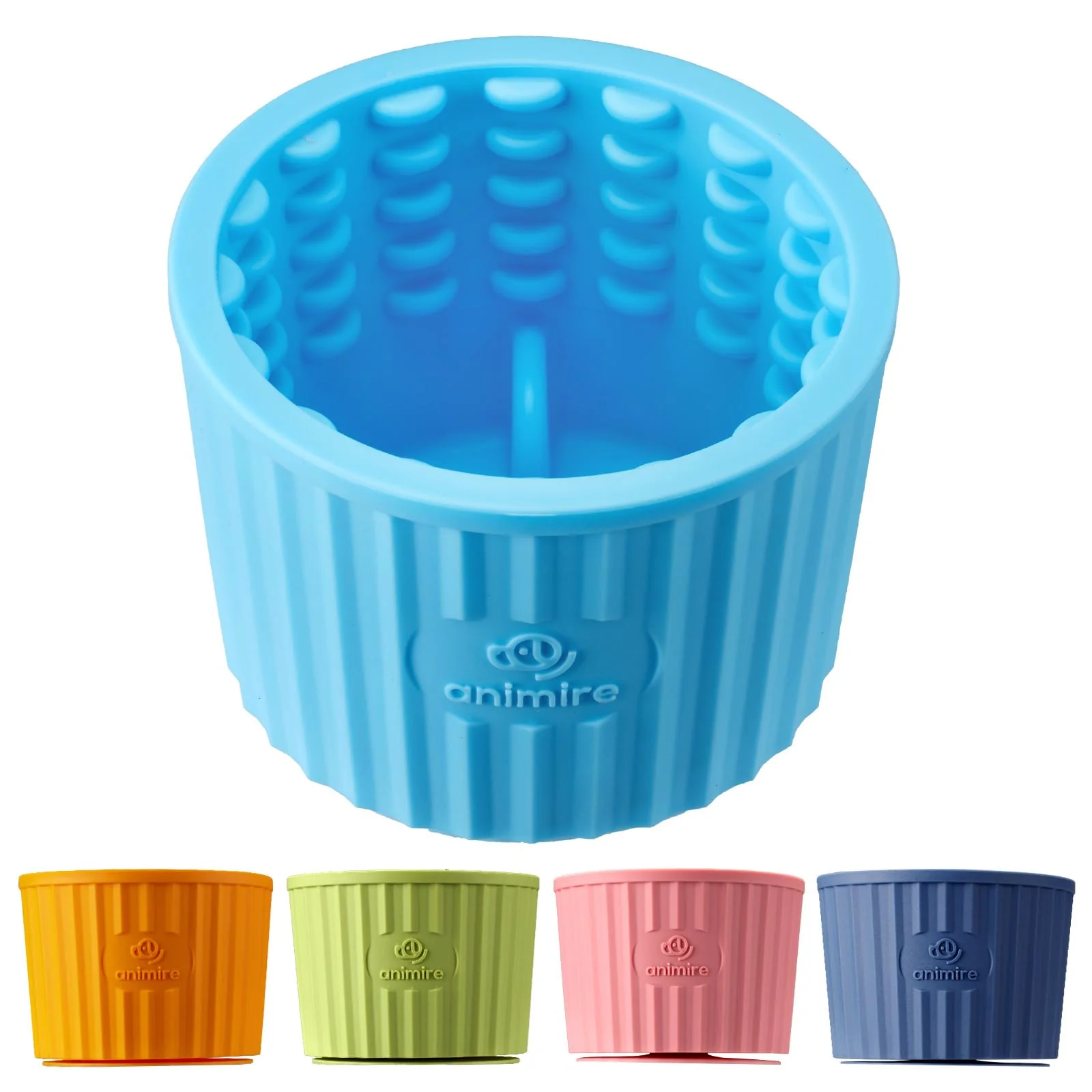 Carefully Designed Animire Dog Lick Bowl – Anxiety Relief Licking Mat zer Treat Dispenser Light Blue Relaxed