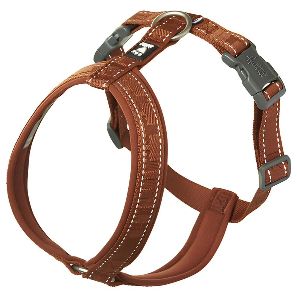Elegant Hurtta Casual ECO Dog Y-Harness Cinnamon 35-39 in — Recycled Materials Reflective Safety Recyclable