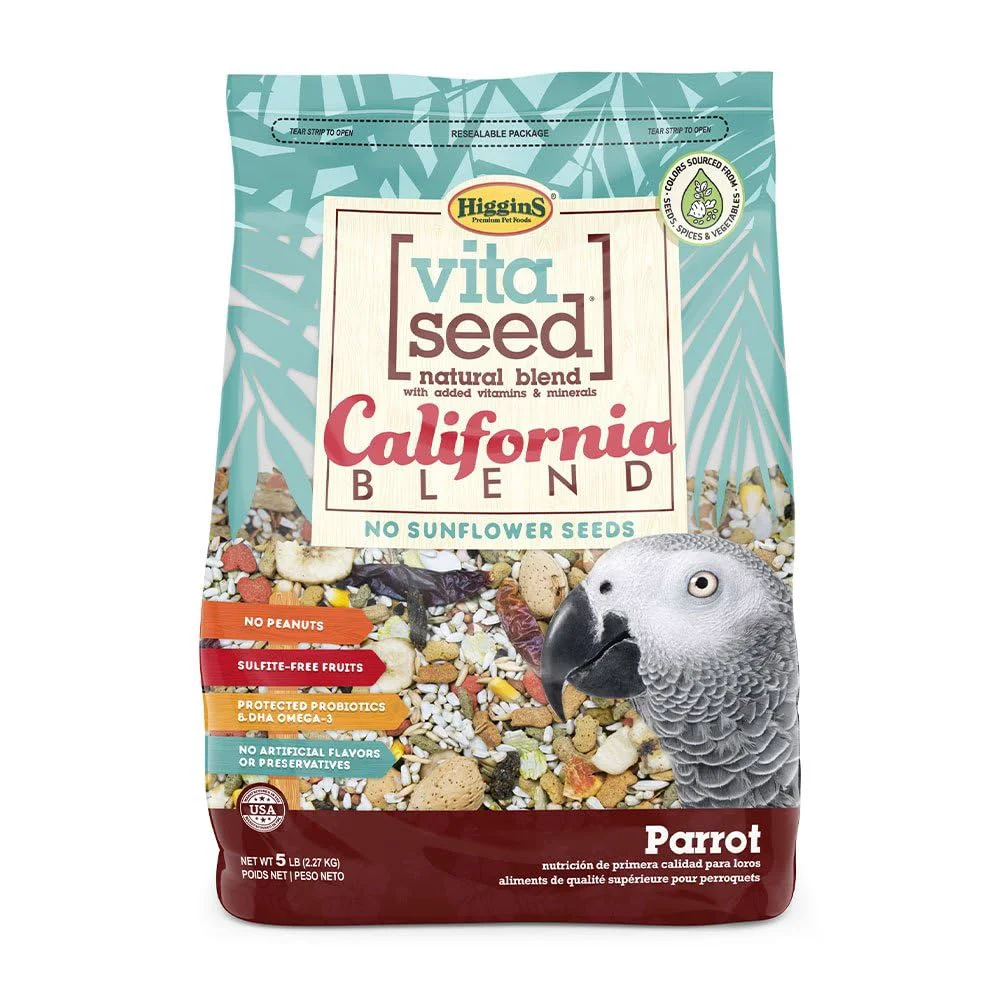 Crafted Higgins 466146 Bird Food Formula – 5 lb Bag Natural Premium Ingredients Digestive Probiotics Effective