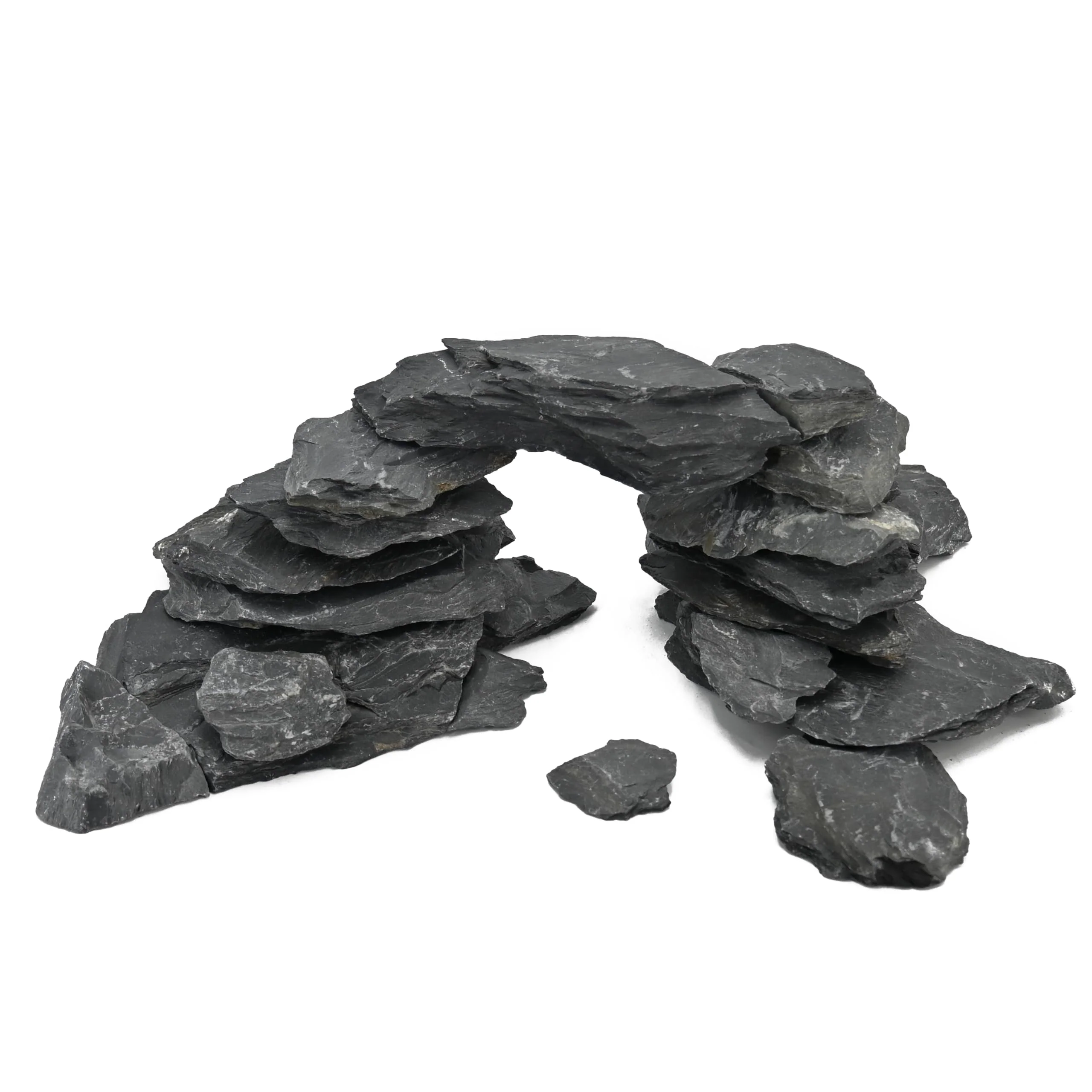 Elite KINGRUI Natural Slate Rock 5lb Basking Stone for Aquariums Terrariums Fairy Gardens Refined
