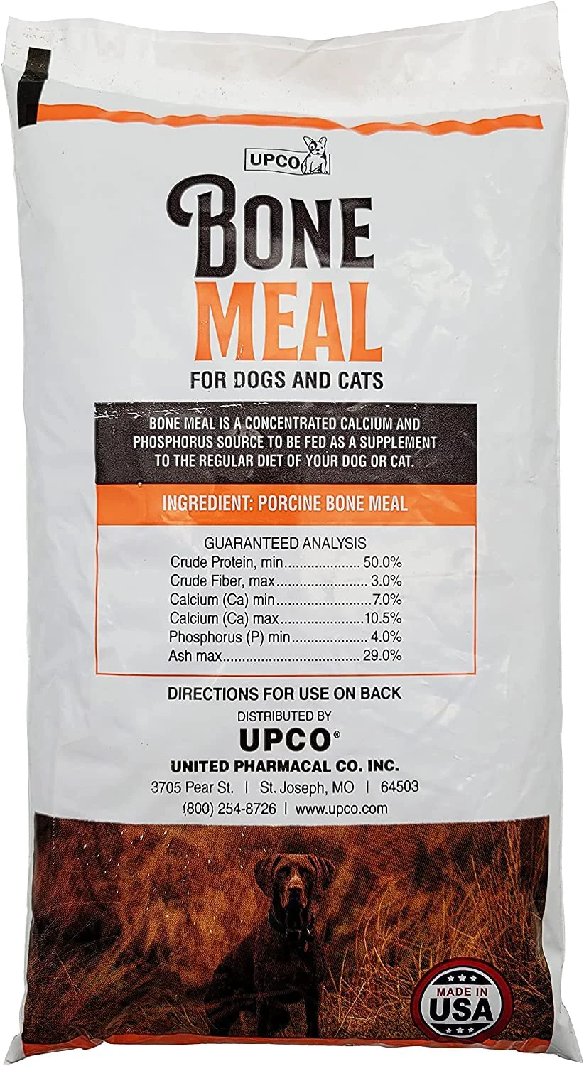 Clean UPCO Bone Meal Supplement for Dogs Cats – 1 lb Bag Balanced Calcium Phosphorus Premium