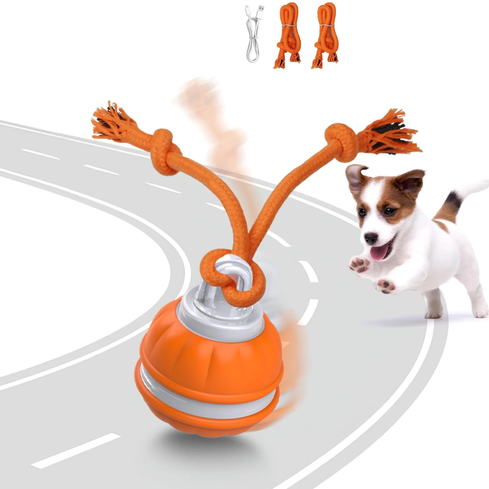 Reliable Muhhiba Interactive Dog Toy Ball – Automatic Rolling Squeak USB Rechargeable Excellent