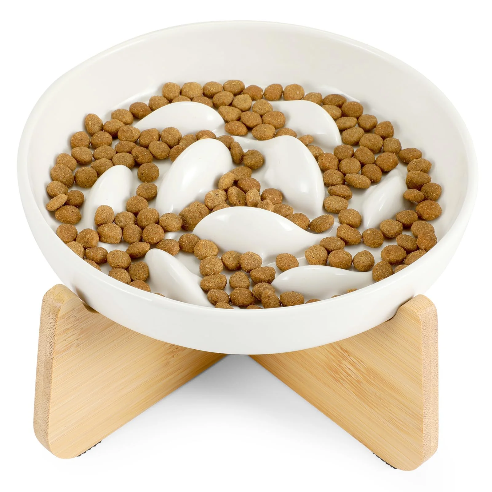 Premium Material PETTOM Slow Feeder Cat Bowl with Stand — d Ceramic Puzzle Feeder for Healthy Eating Fine Crafted