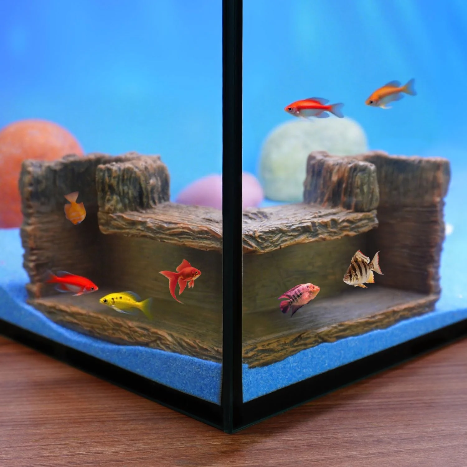 Advanced Aiqriwv Underground Resin Stump Dual Hole Hideout – View Fish Shrimp Exclusive