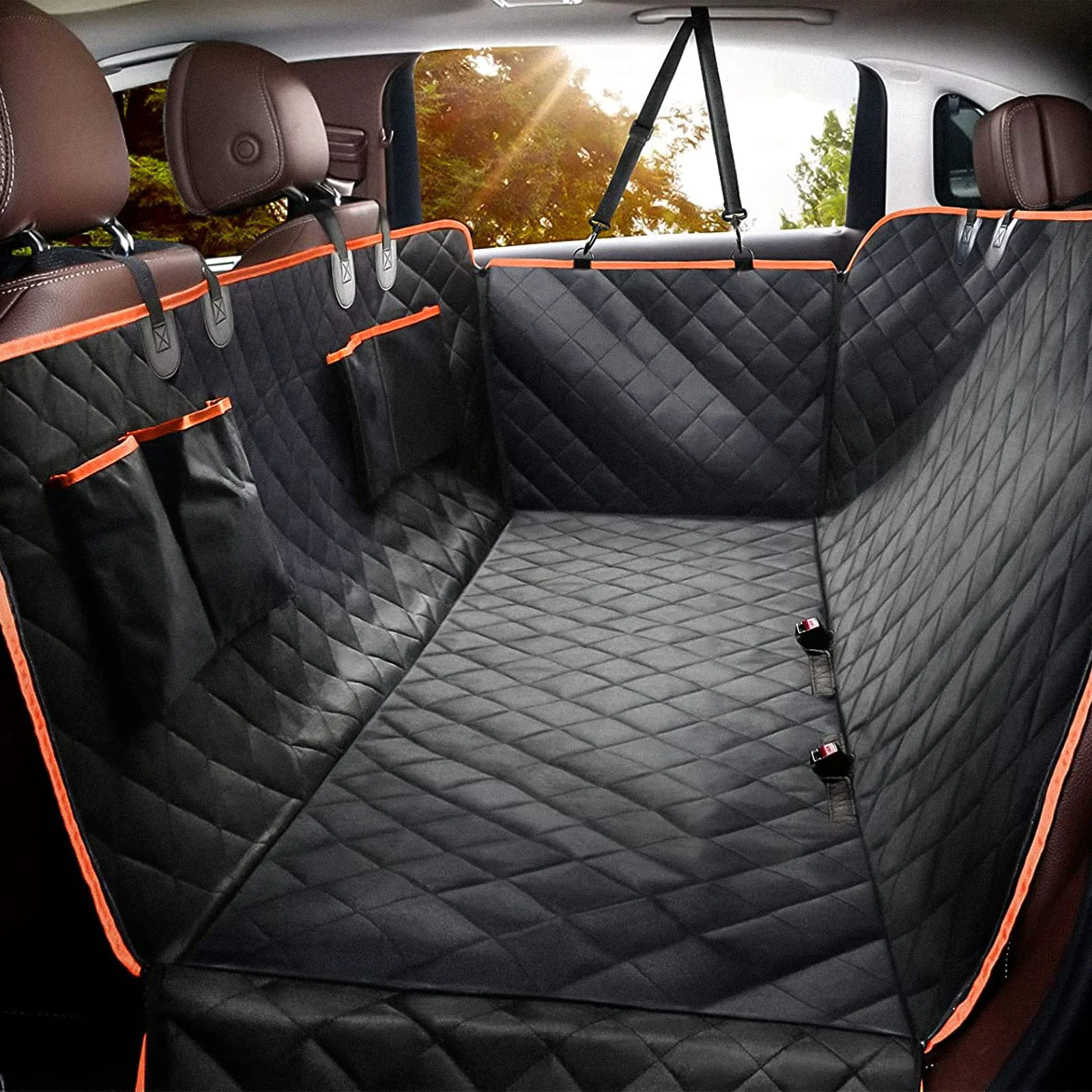 Lightweight Chilino Dog Car Seat Cover – Waterproof Hammock with Side Flaps for Backseat Protection in Cars Trucks SU Selected