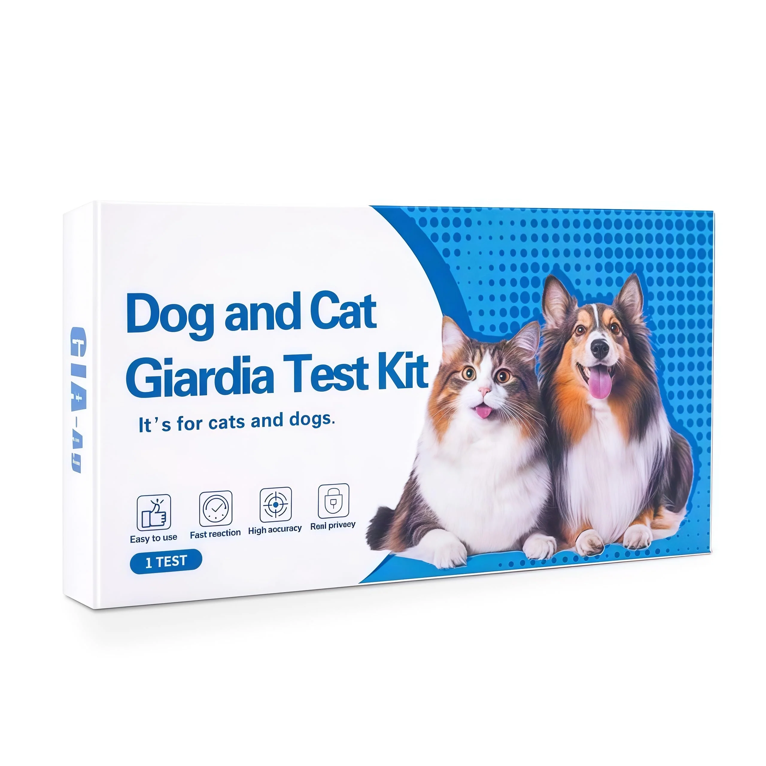 Soft Tauphete Giardia Test Kit for Cats Dogs Fast 10-Minute Detection of Intestinal Parasites Contemporary