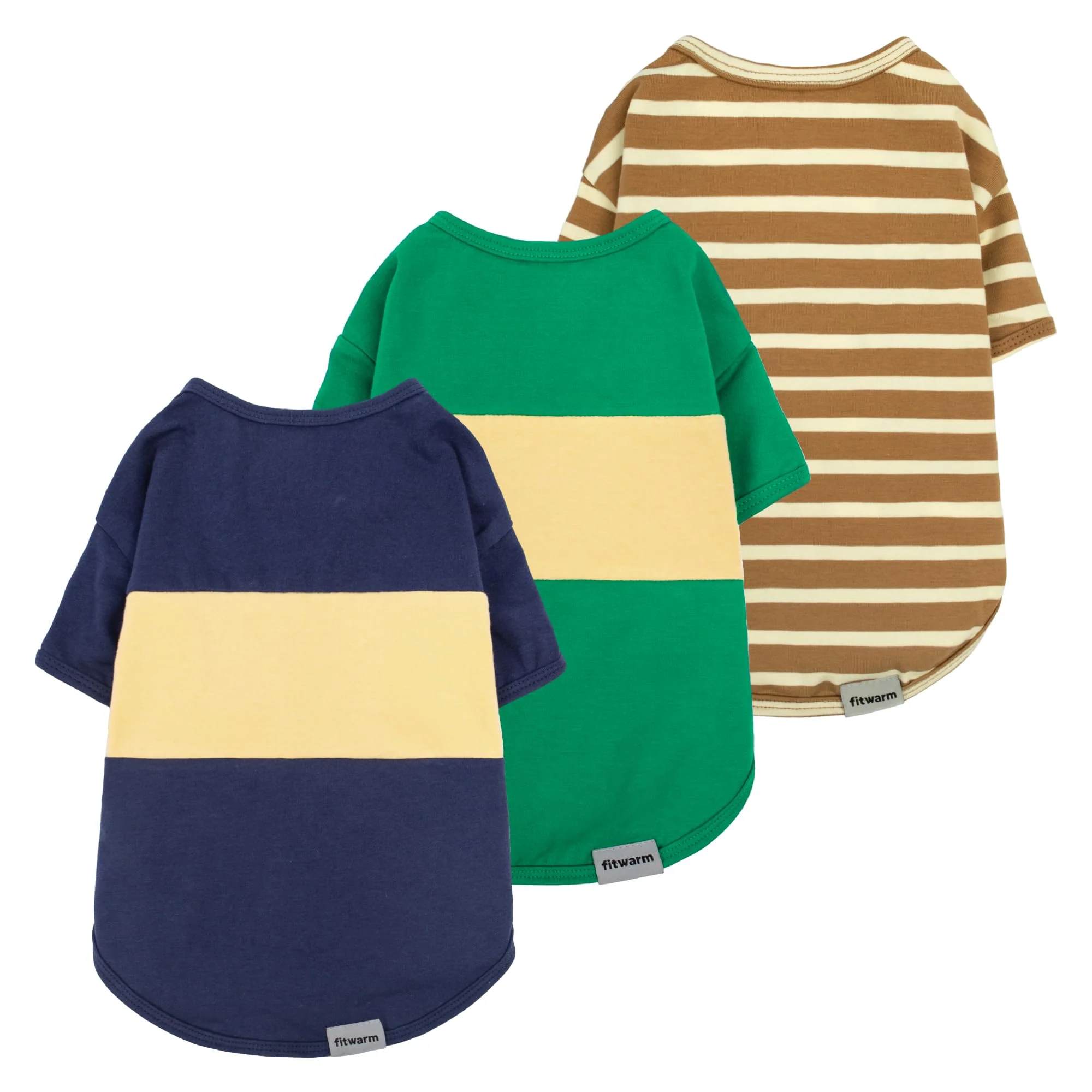 Effective Fitwarm 3 Pack Color Block Striped Dog Shirts for Small Dogs – Lightweight Breathable Summer Tees Environmentally Friendly